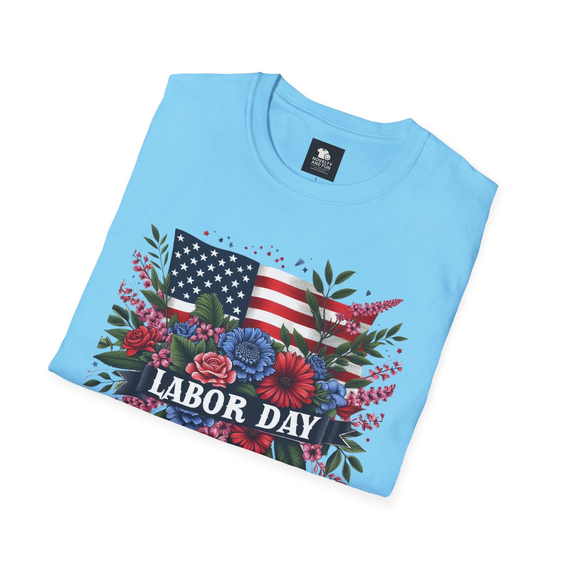 Labor Day Floral T-Shirt, Patriotic Tee