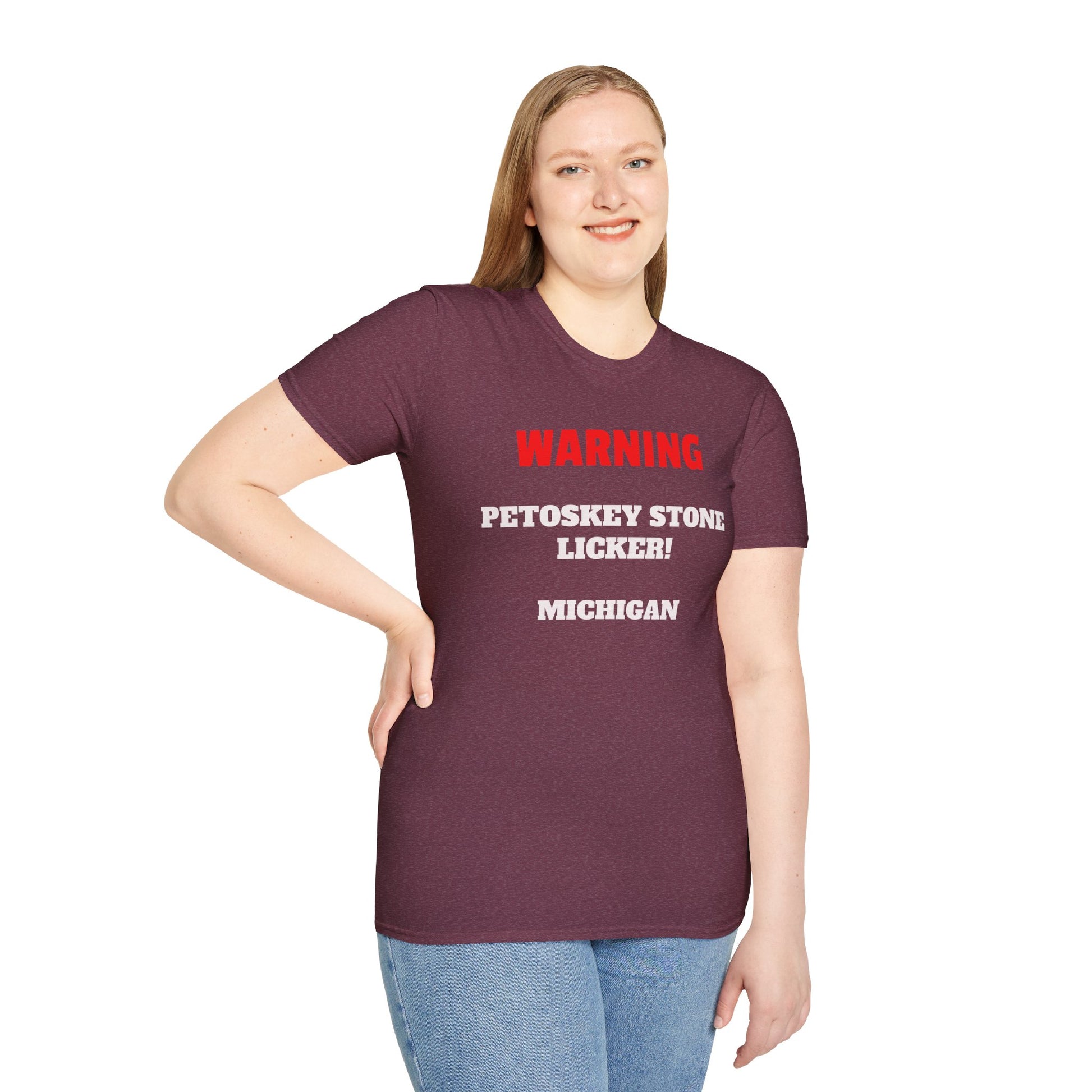 Petoskey Stone Licker Unisex Softstyle T-Shirt - Perfect for Michigan Lovers