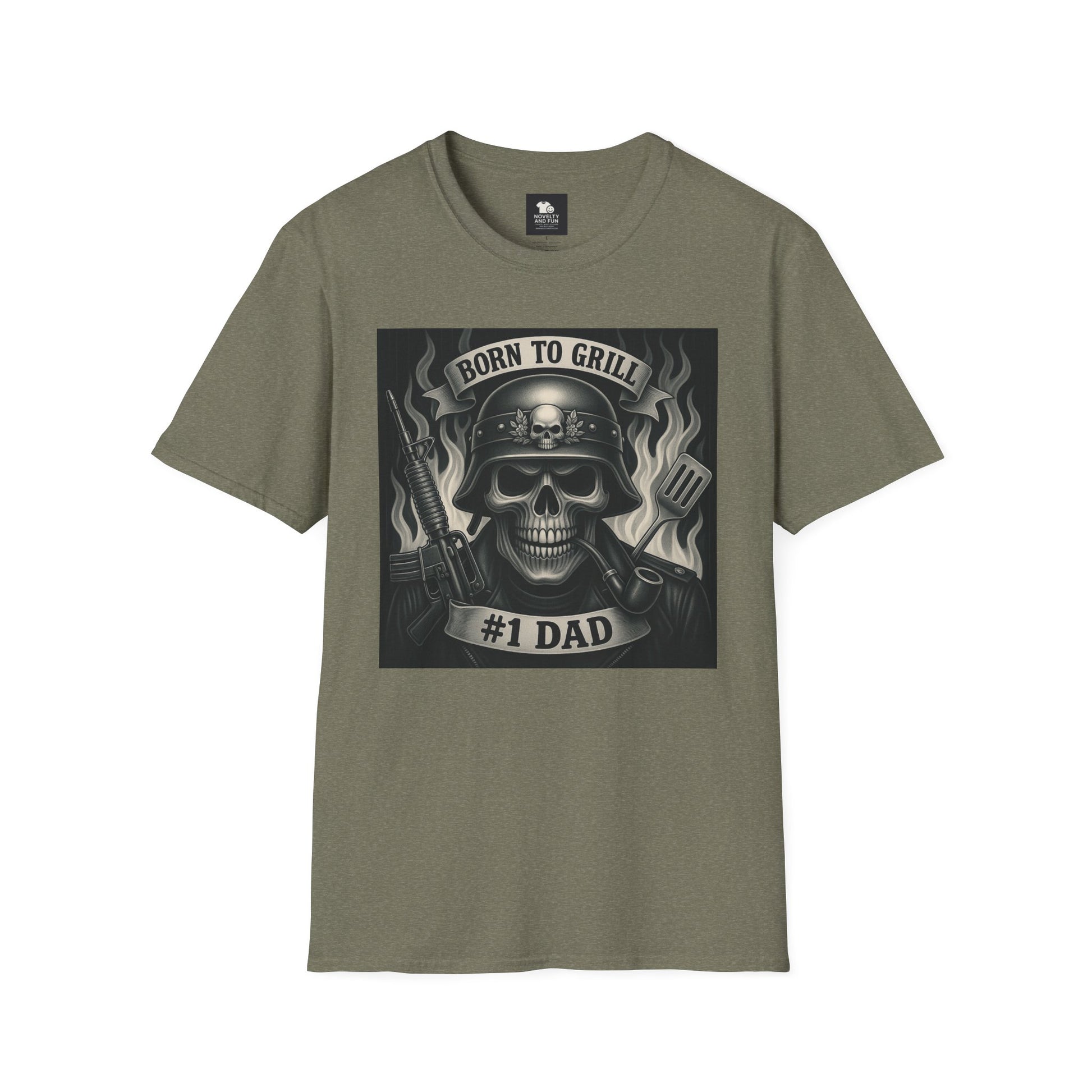 Born to Grill Dad T-Shirt, Skull Design Tee, Father's Day Gift, BBQ Lover