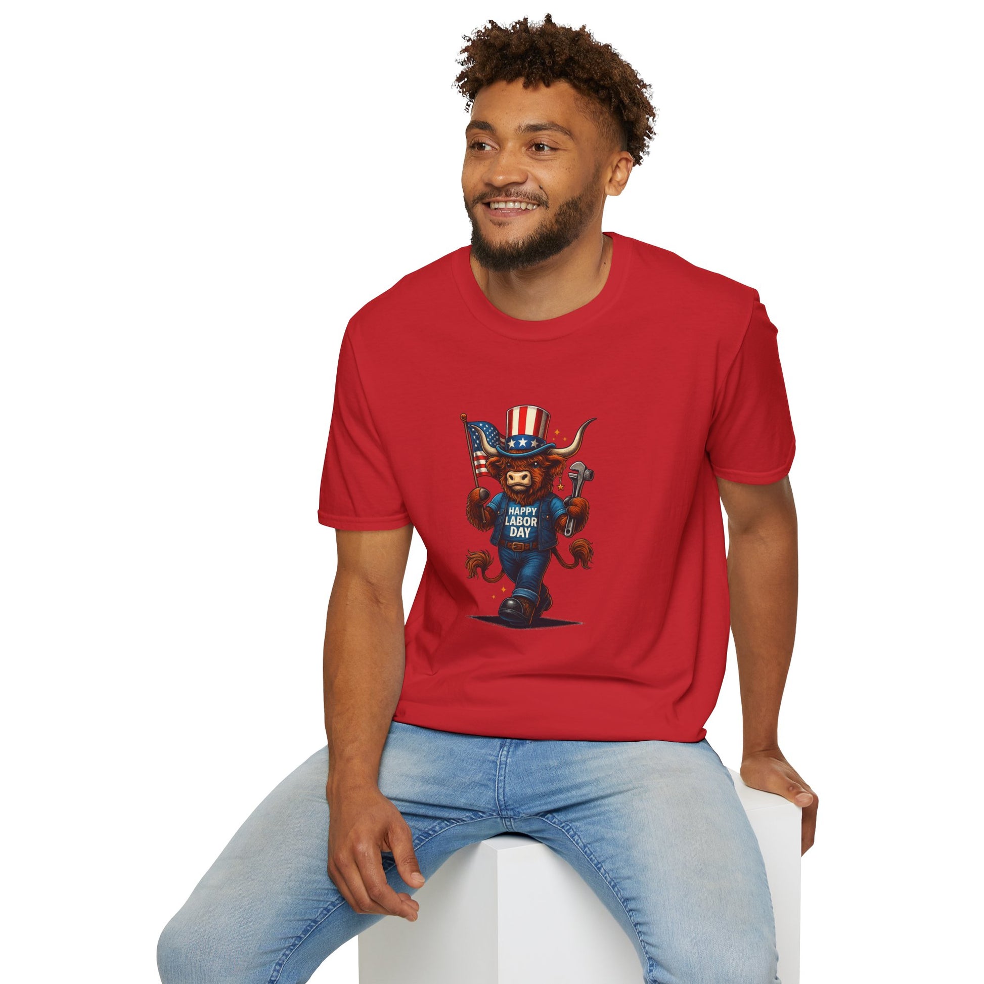 Happy Labor Day Highland Cow T-Shirt