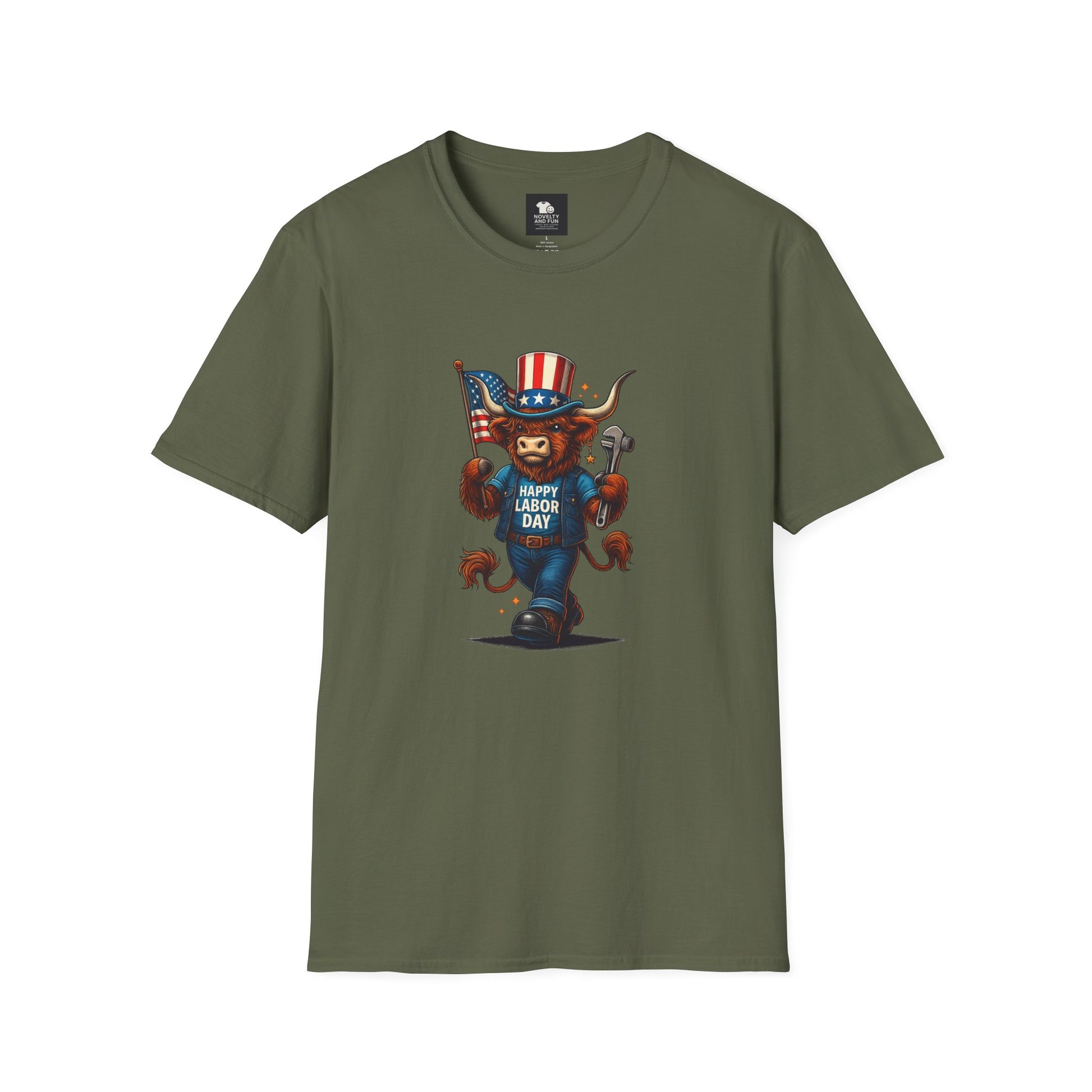 Happy Labor Day Highland Cow T-Shirt