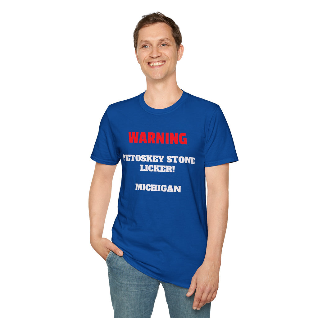 Petoskey Stone Licker Unisex Softstyle T-Shirt - Perfect for Michigan Lovers