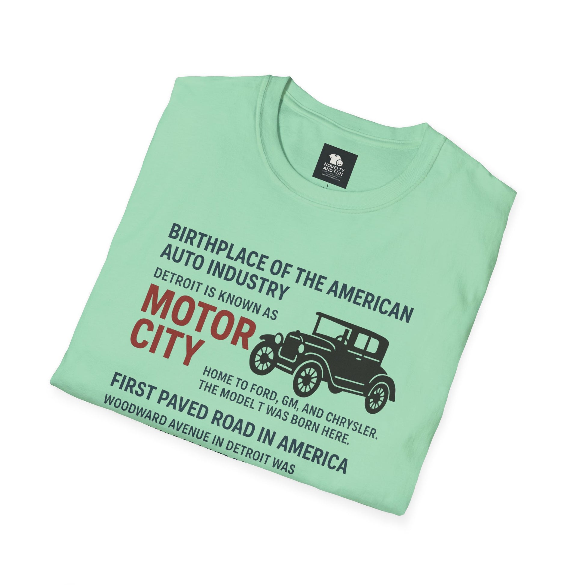 Motor City T-Shirt - Detroit Auto Heritage Vintage Car Lover Gift