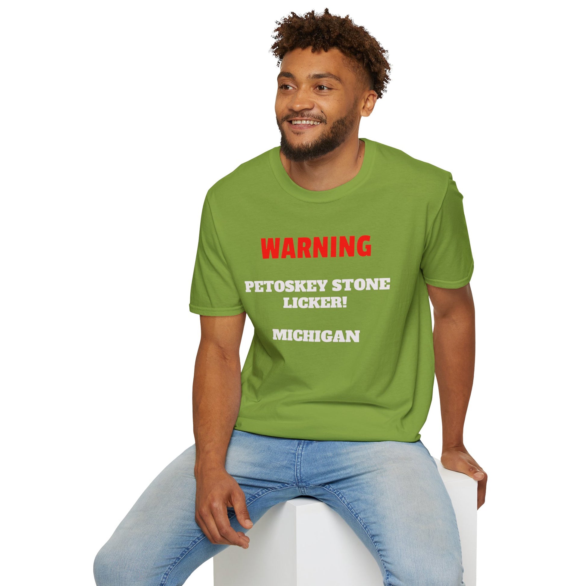 Petoskey Stone Licker Unisex Softstyle T-Shirt - Perfect for Michigan Lovers