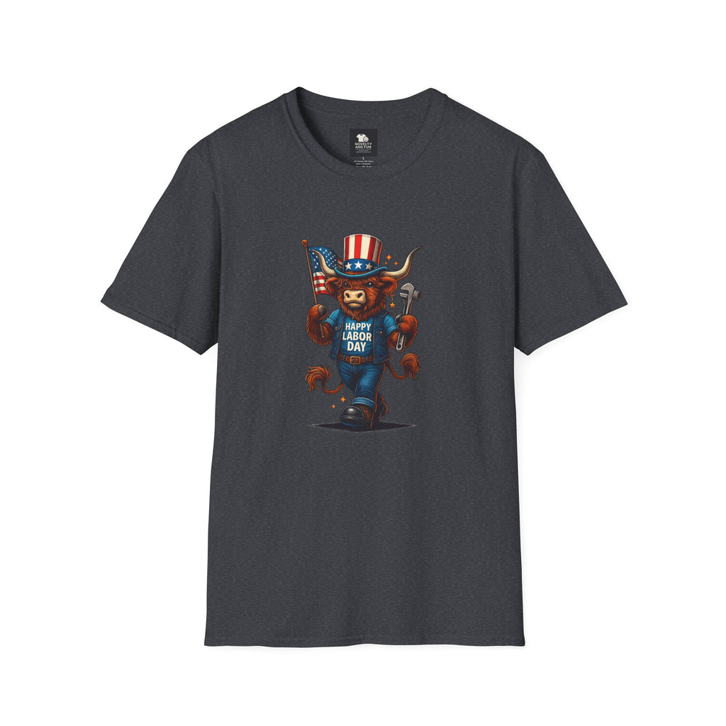 Happy Labor Day Highland Cow T-Shirt