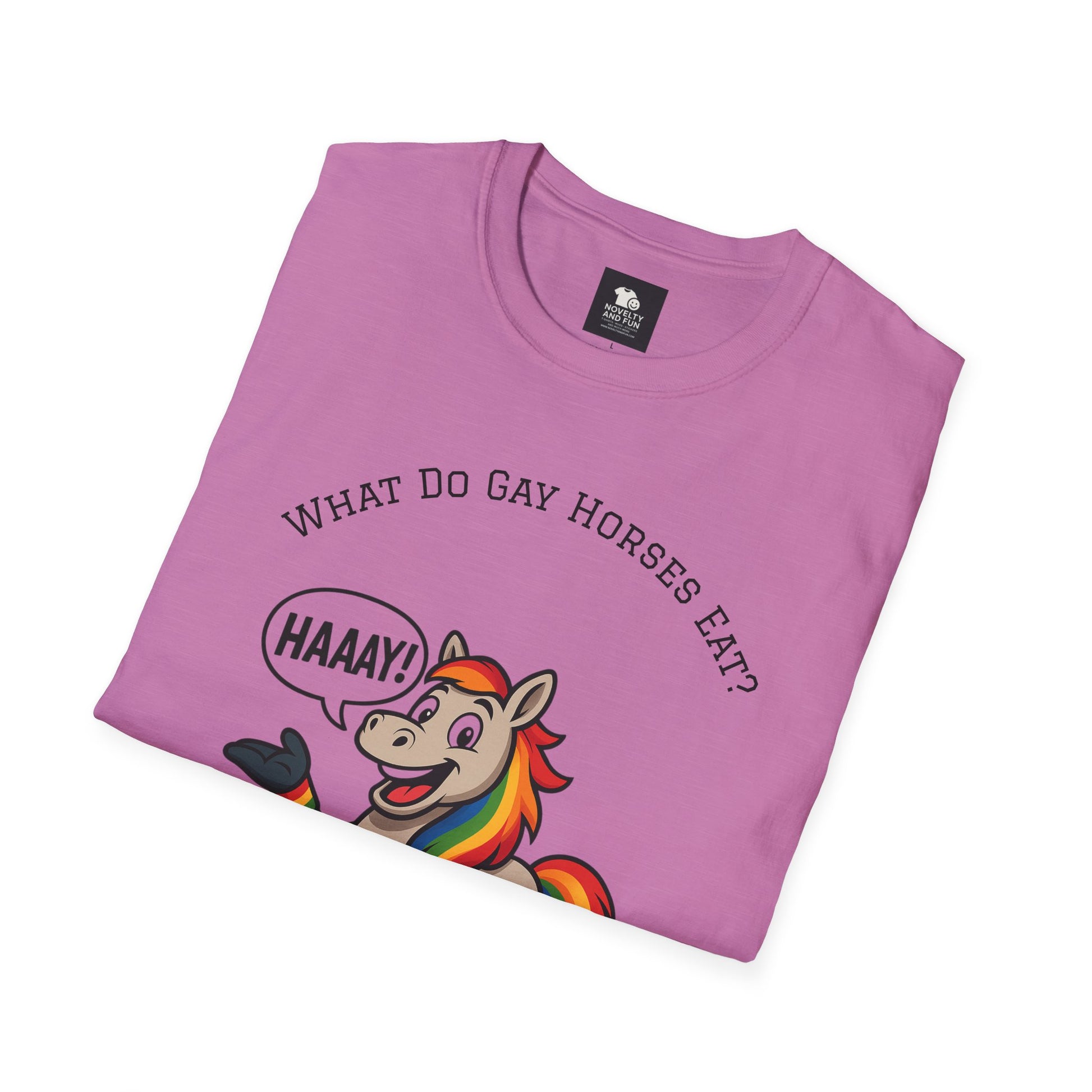 Rainbow Horse Humor T-Shirt, Gay Pride Tee, Funny Animal Shirt, LGBT Unisex