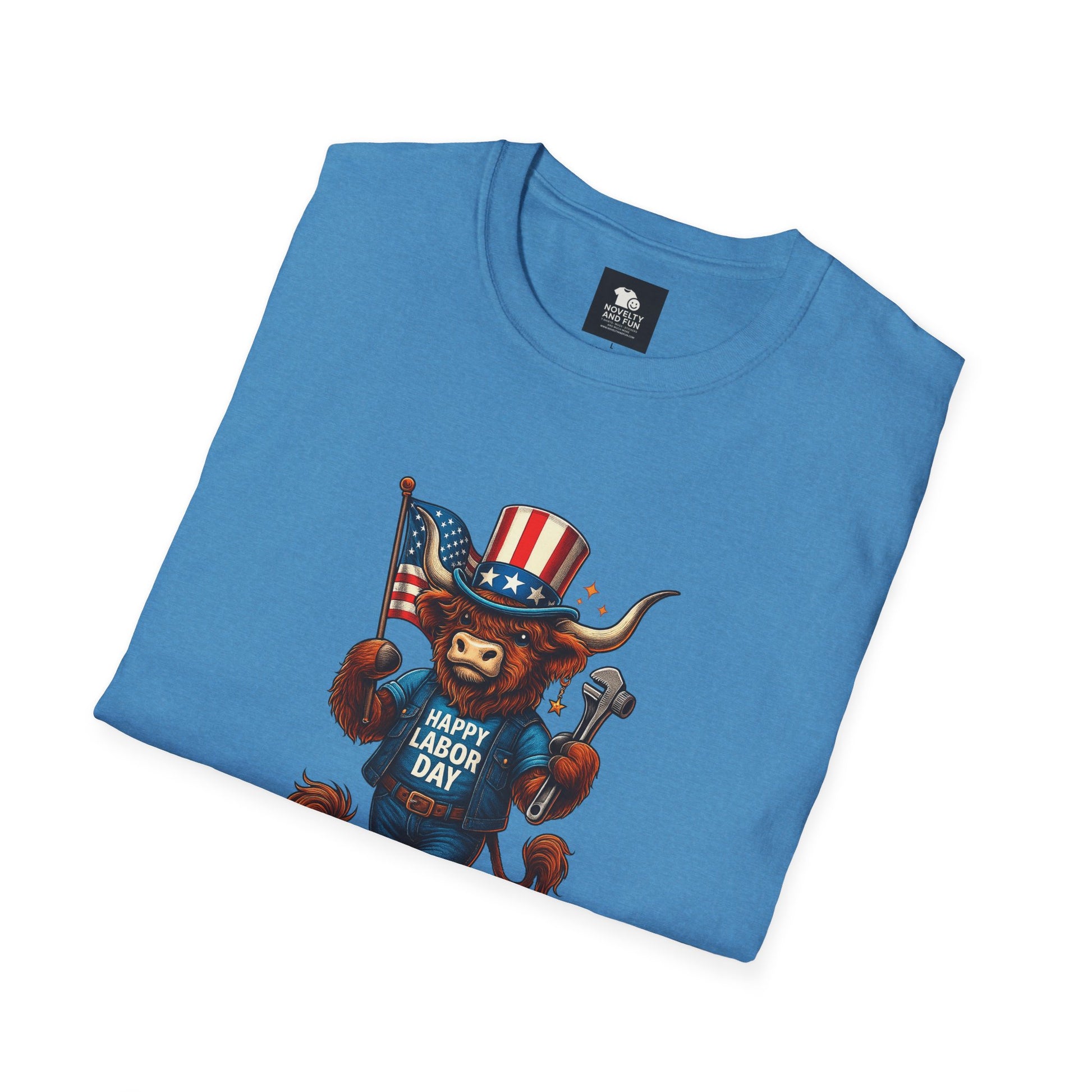 Happy Labor Day Highland Cow T-Shirt