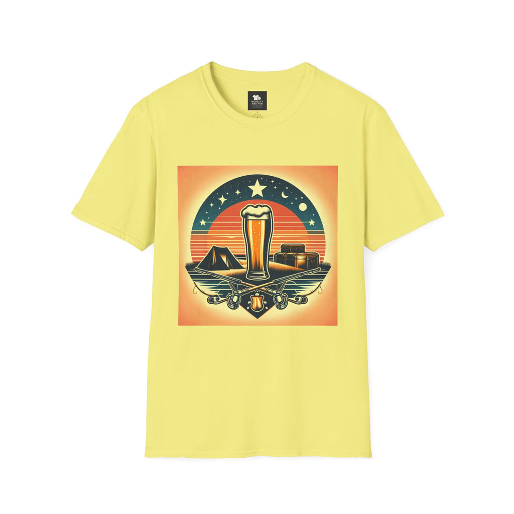 Vintage Beer Graphic Unisex T-Shirt | Retro Style Tee for Beer Lovers and Camping