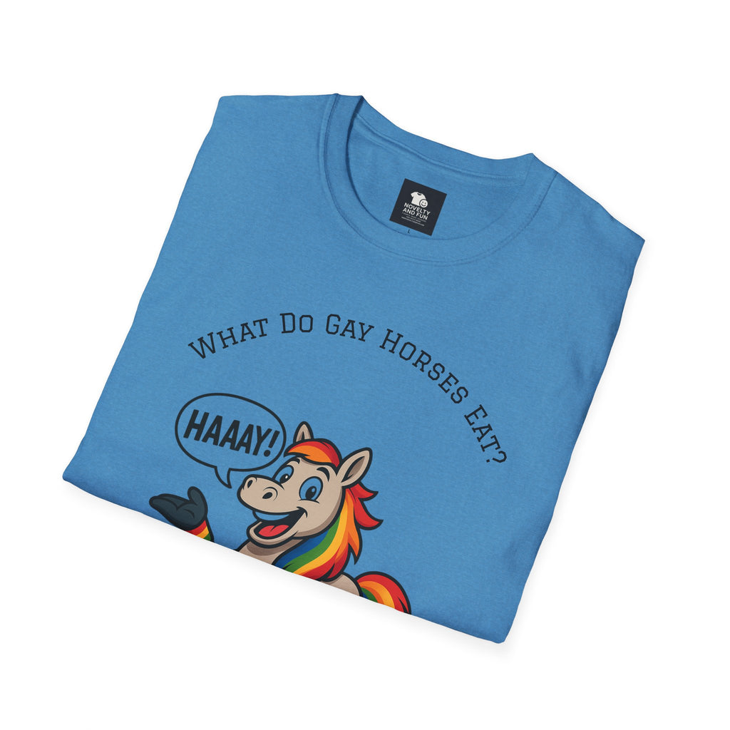 Rainbow Horse Humor T-Shirt, Gay Pride Tee, Funny Animal Shirt, LGBT Unisex