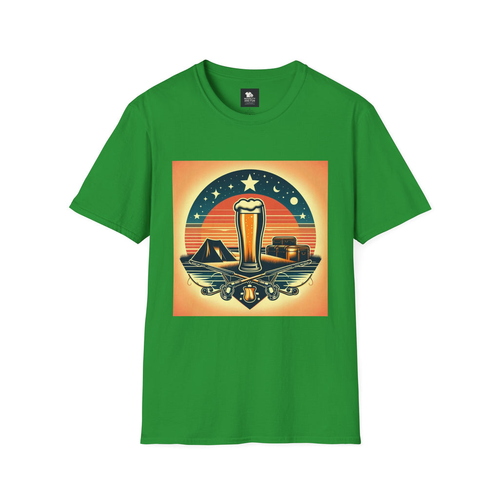 Vintage Beer Graphic Unisex T-Shirt | Retro Style Tee for Beer Lovers and Camping
