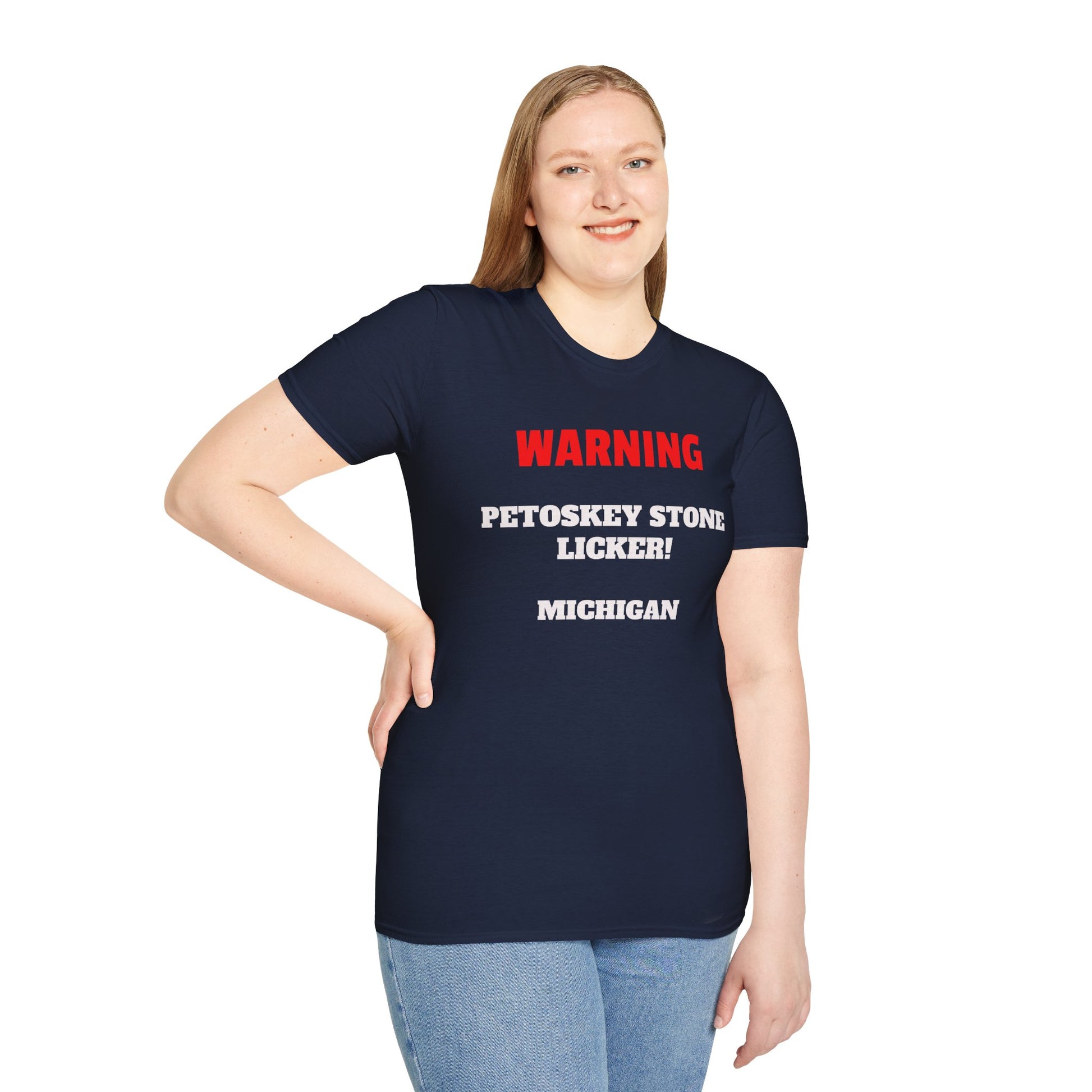 Petoskey Stone Licker Unisex Softstyle T-Shirt - Perfect for Michigan Lovers
