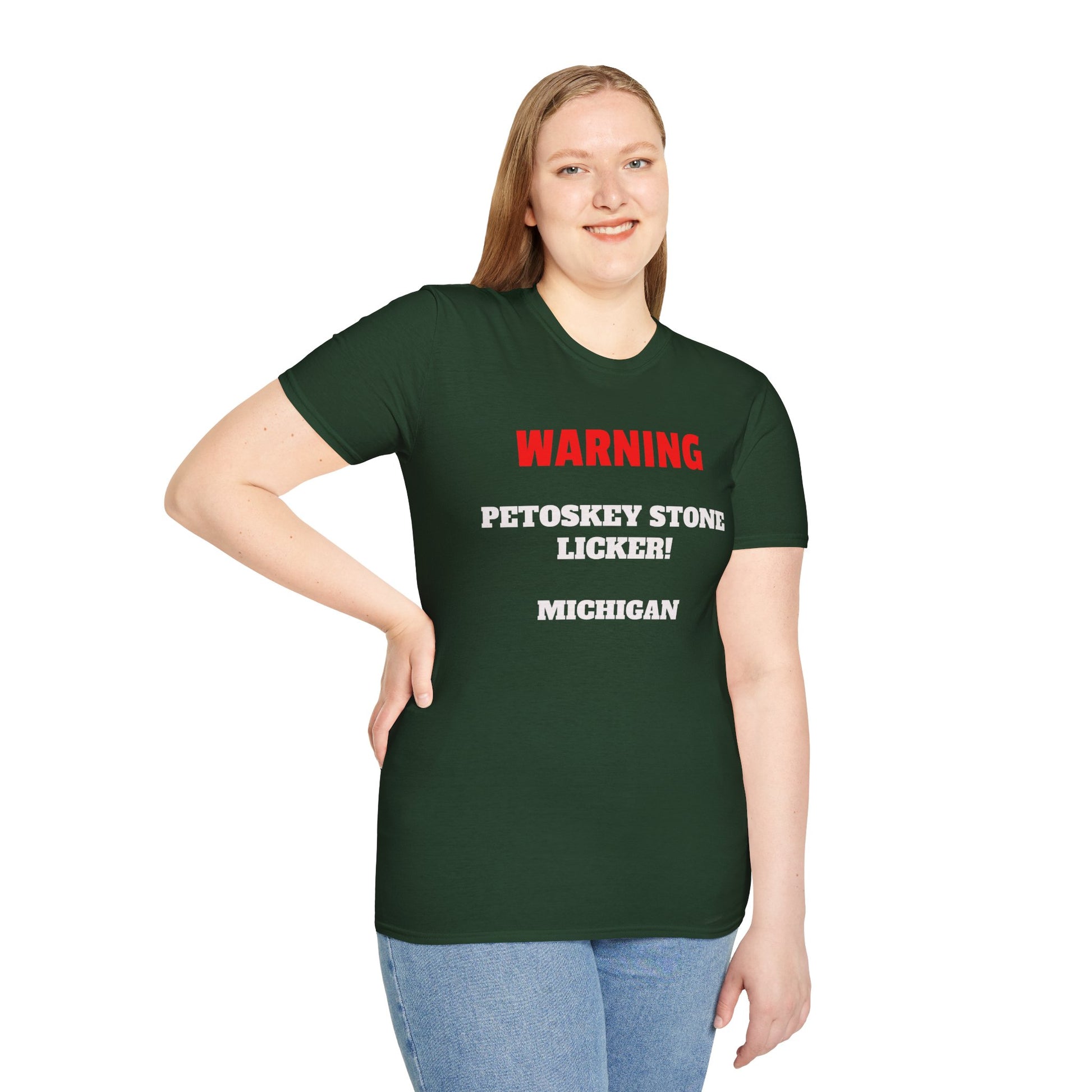 Petoskey Stone Licker Unisex Softstyle T-Shirt - Perfect for Michigan Lovers