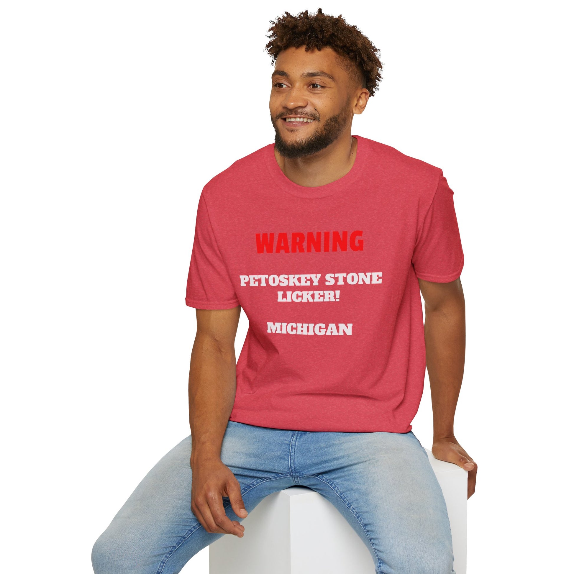 Petoskey Stone Licker Unisex Softstyle T-Shirt - Perfect for Michigan Lovers
