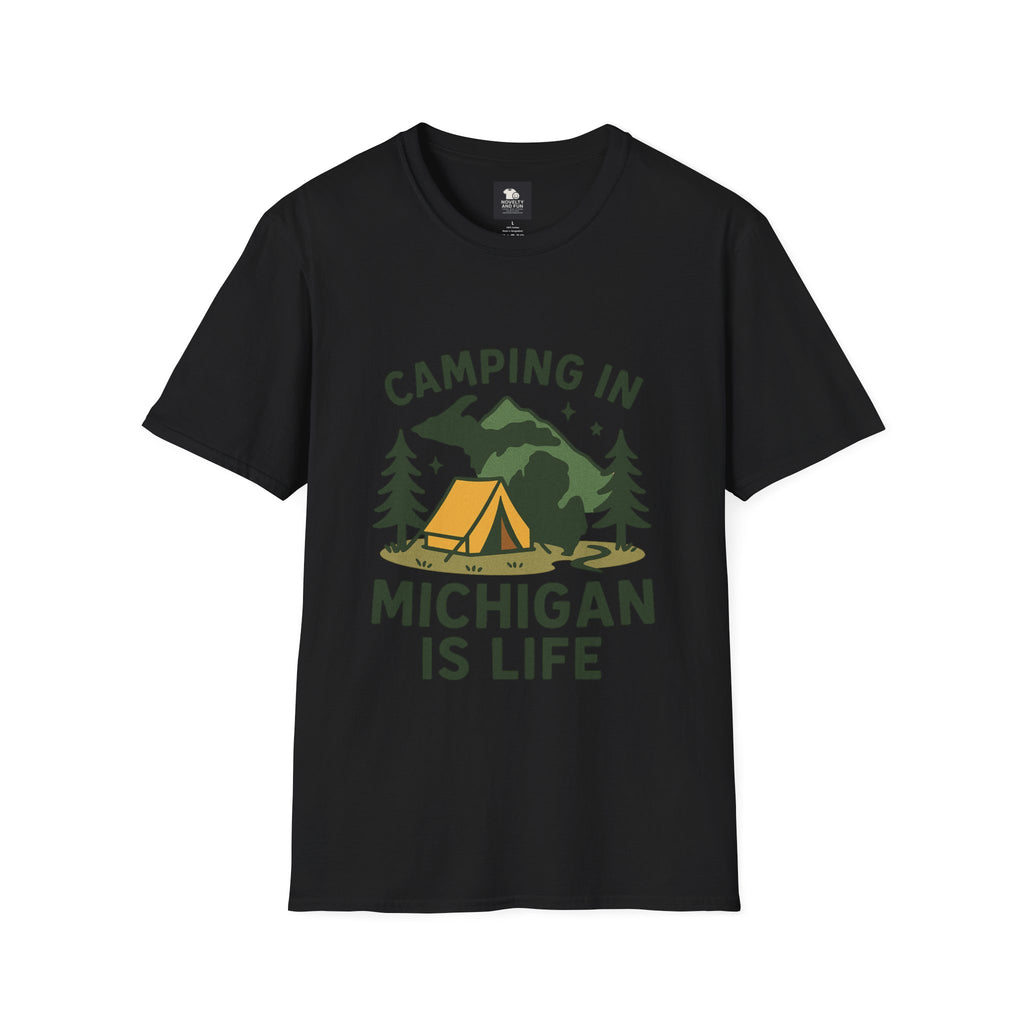 Michigan Camping Is Life T-Shirt - Outdoor Adventure Tee