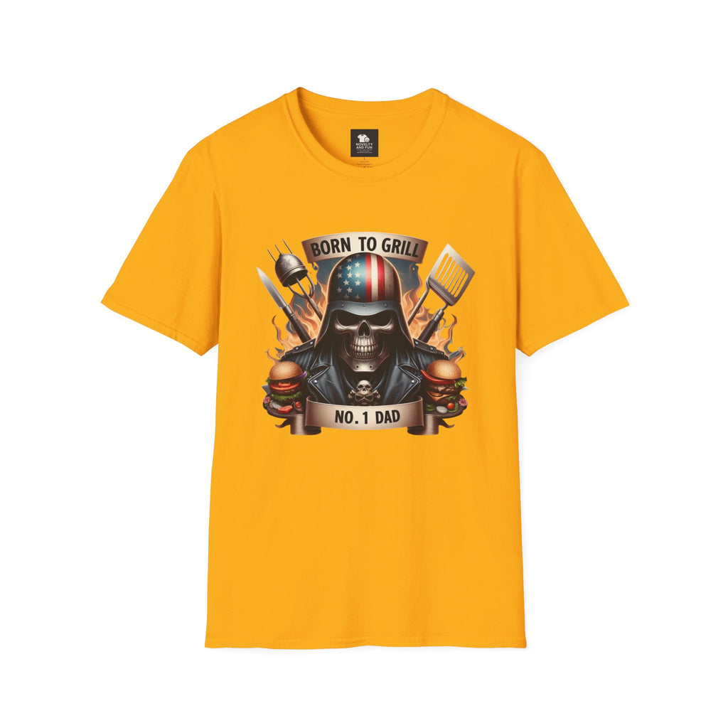 Born to Grill No. 1 Dad T-Shirt - Perfect Gift for Father's Day & BBQ Lovers