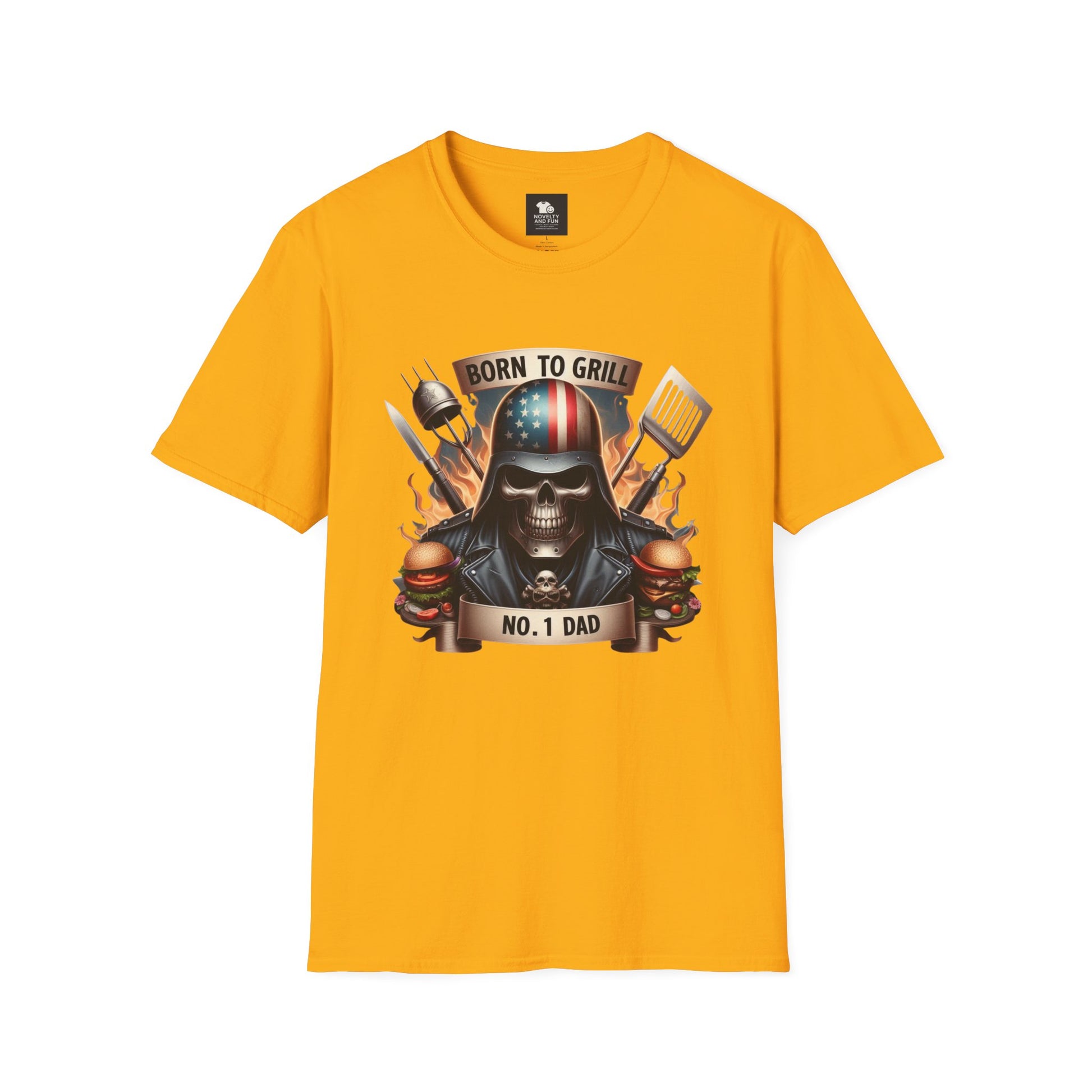 Born to Grill No. 1 Dad T-Shirt - Perfect Gift for Father's Day & BBQ Lovers