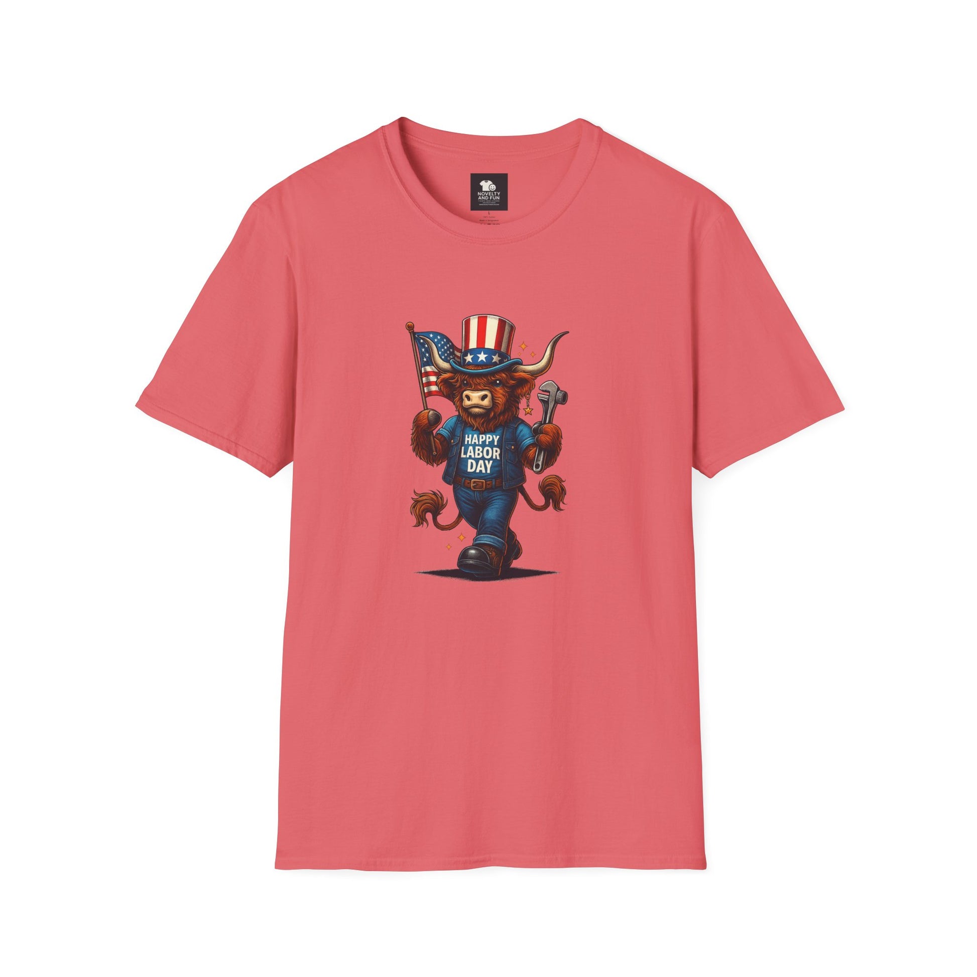 Happy Labor Day Highland Cow T-Shirt
