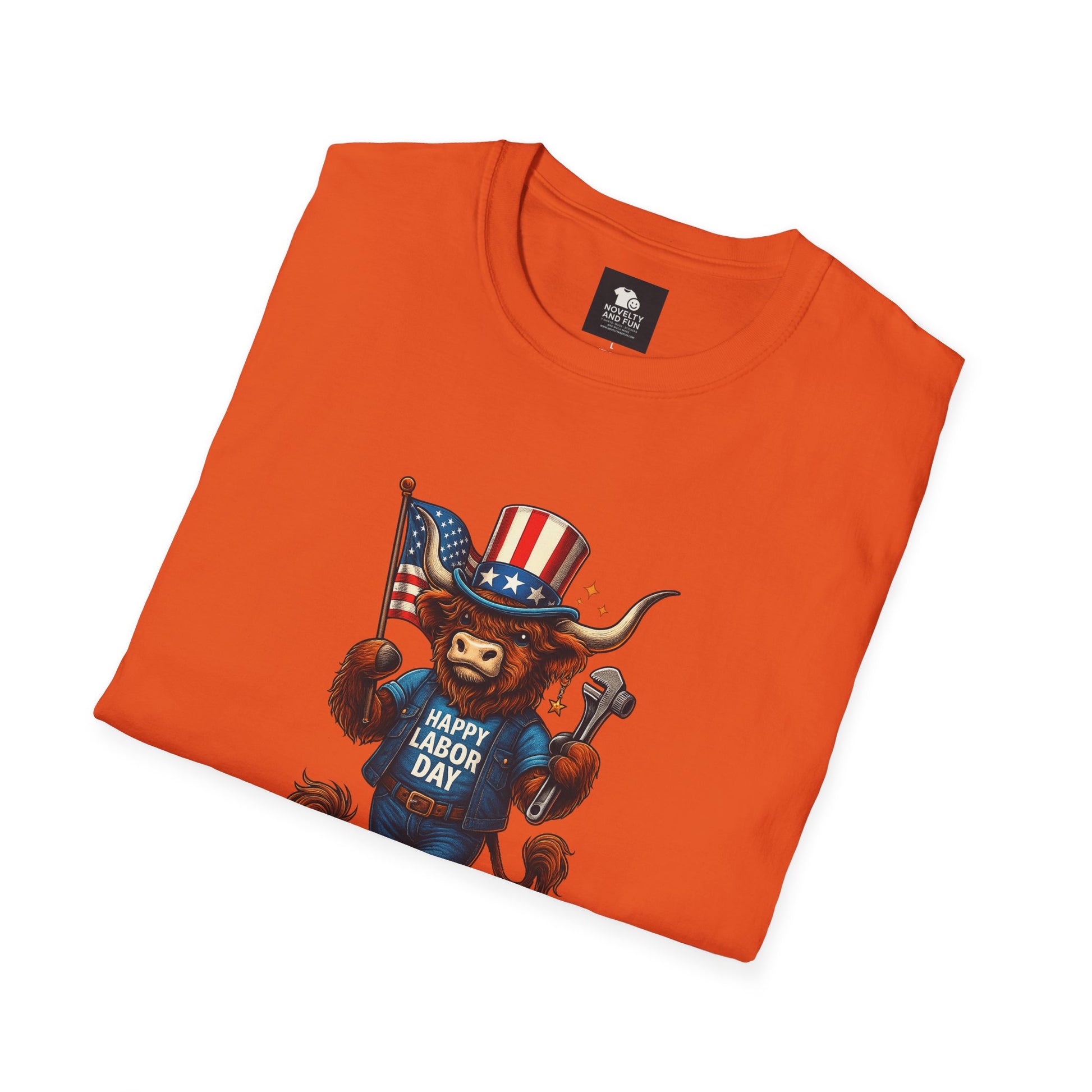 Happy Labor Day Highland Cow T-Shirt