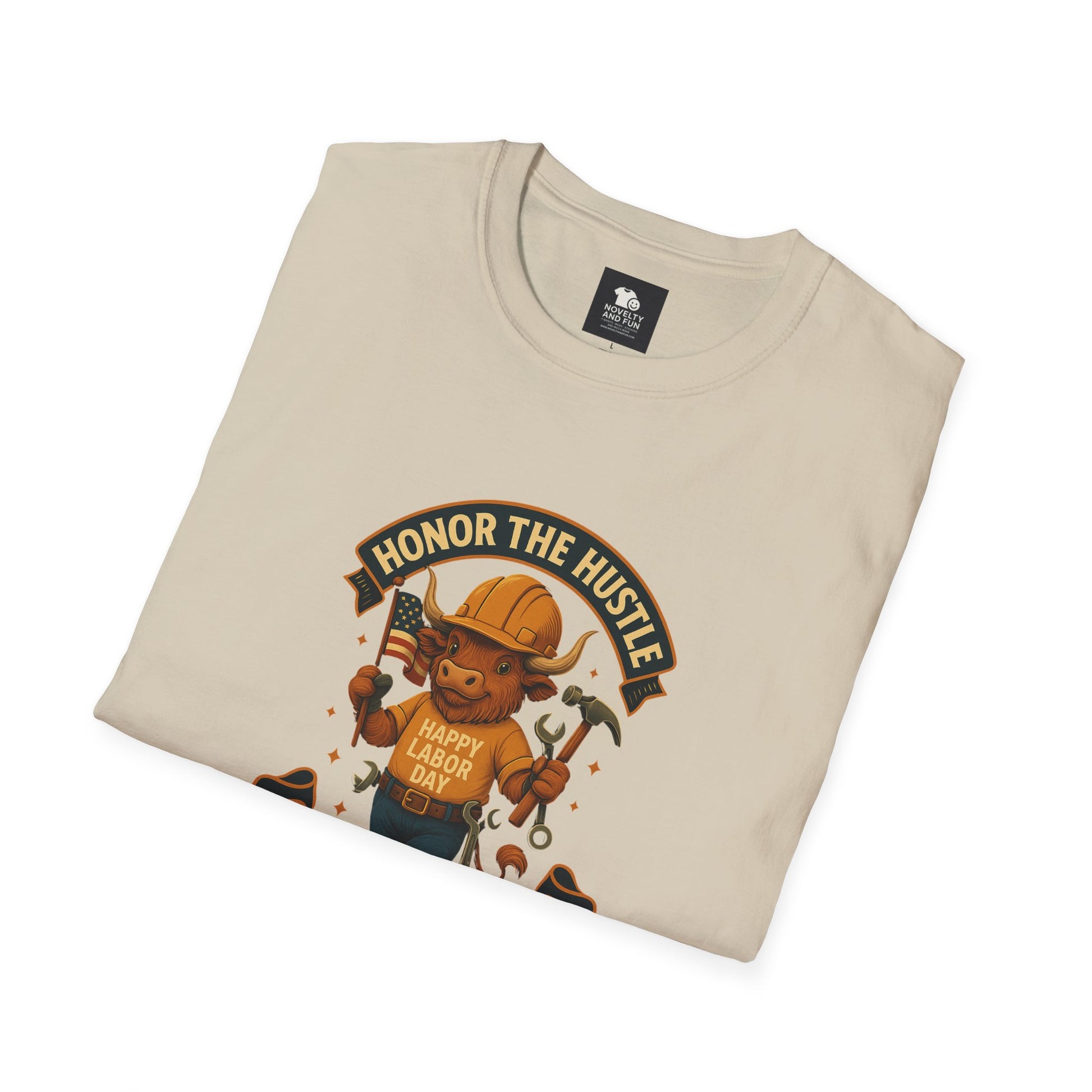 Honor The Hustle Unisex Graphic T-Shirt - Labor Day Construction Tee