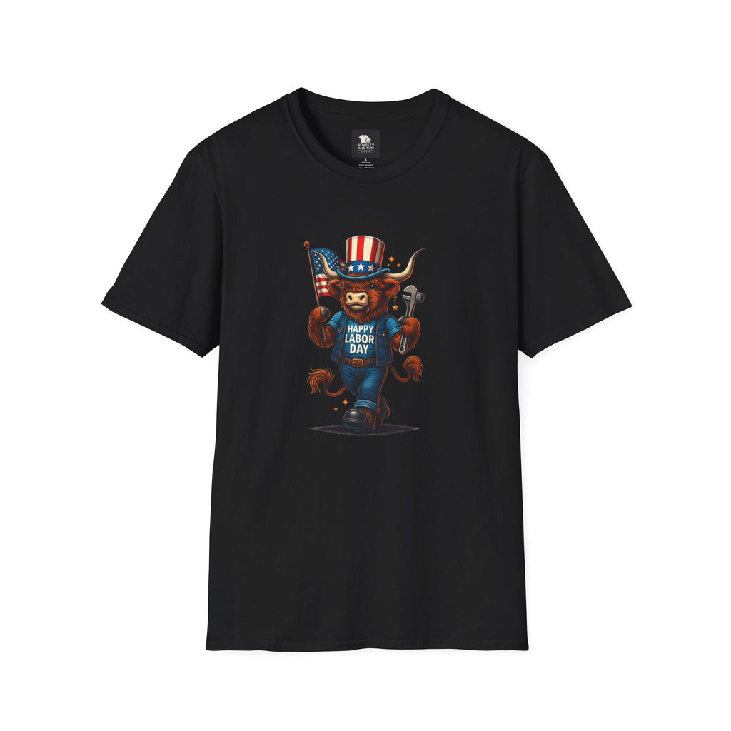 Happy Labor Day Highland Cow T-Shirt