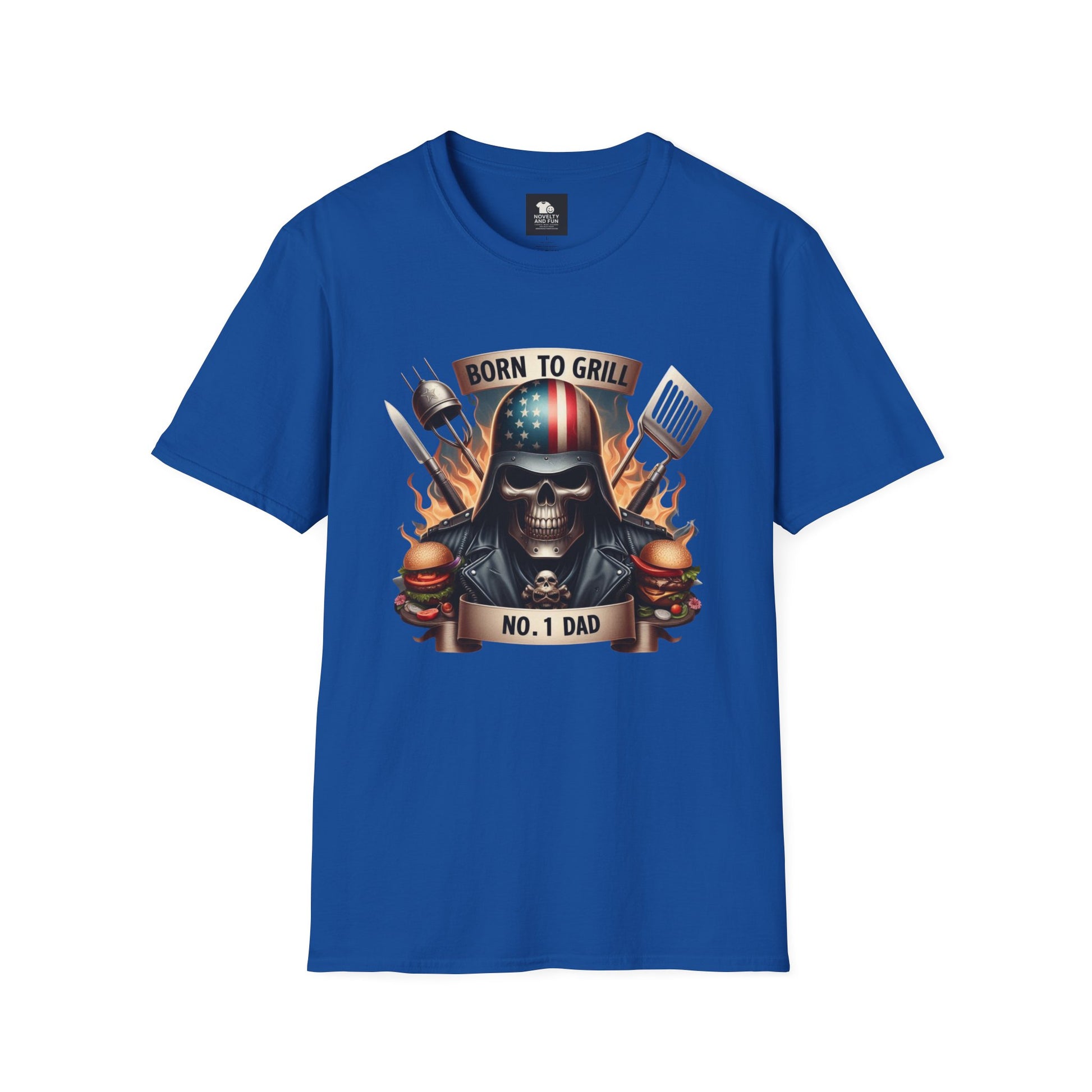 Born to Grill No. 1 Dad T-Shirt - Perfect Gift for Father's Day & BBQ Lovers