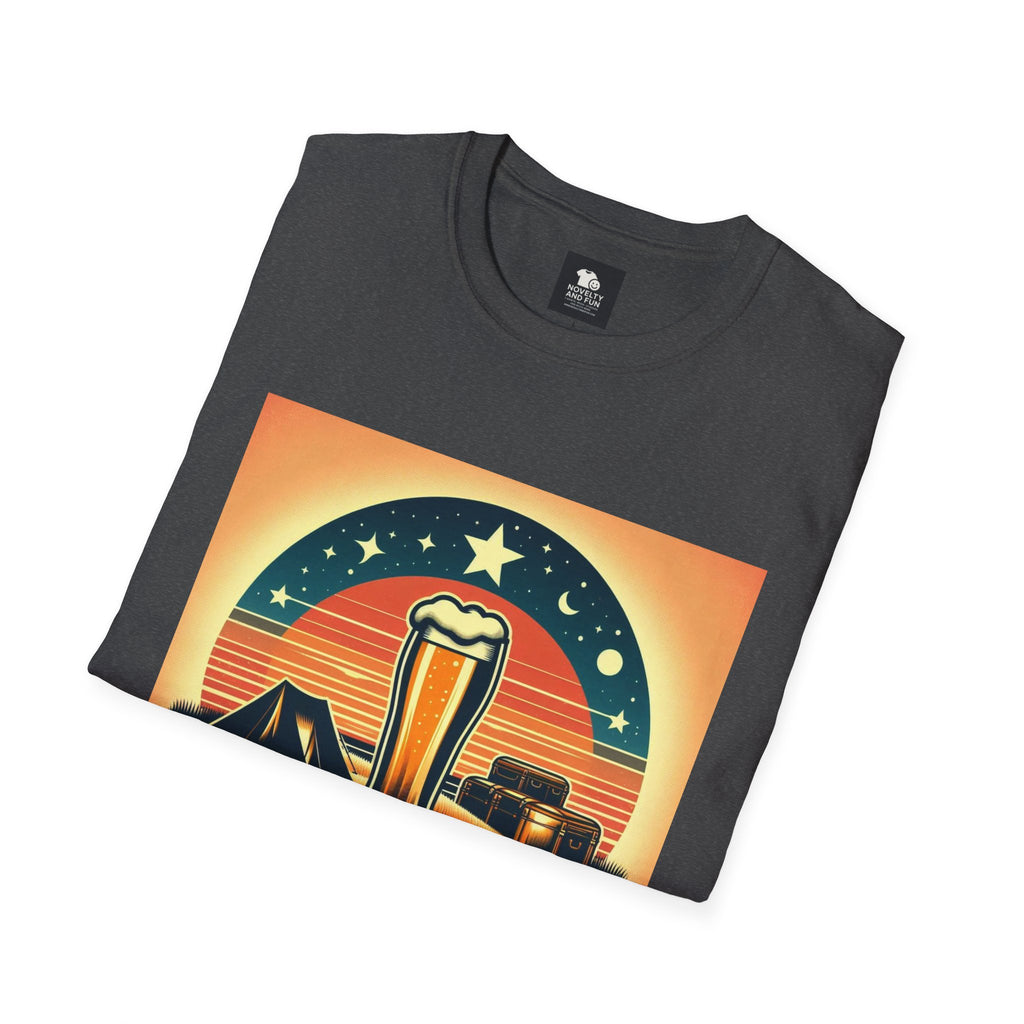 Vintage Beer Graphic Unisex T-Shirt | Retro Style Tee for Beer Lovers and Camping