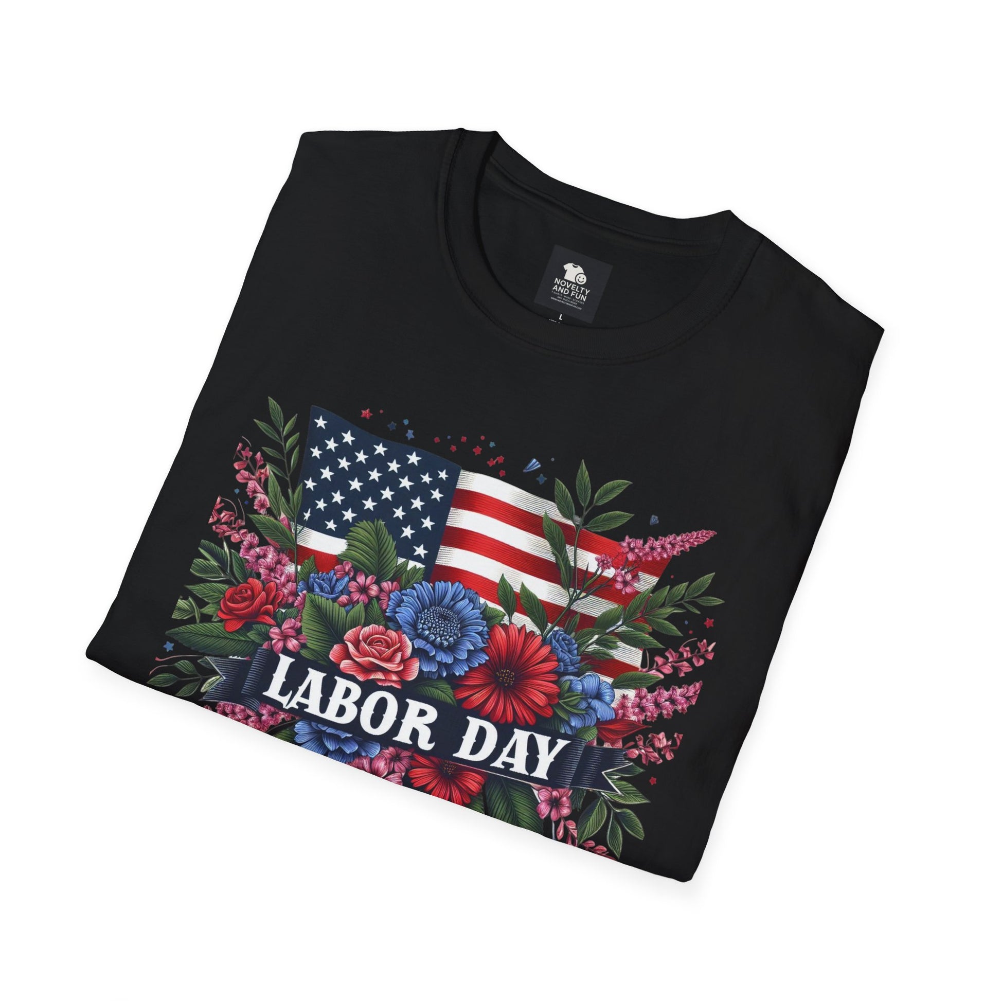 Labor Day Floral T-Shirt, Patriotic Tee