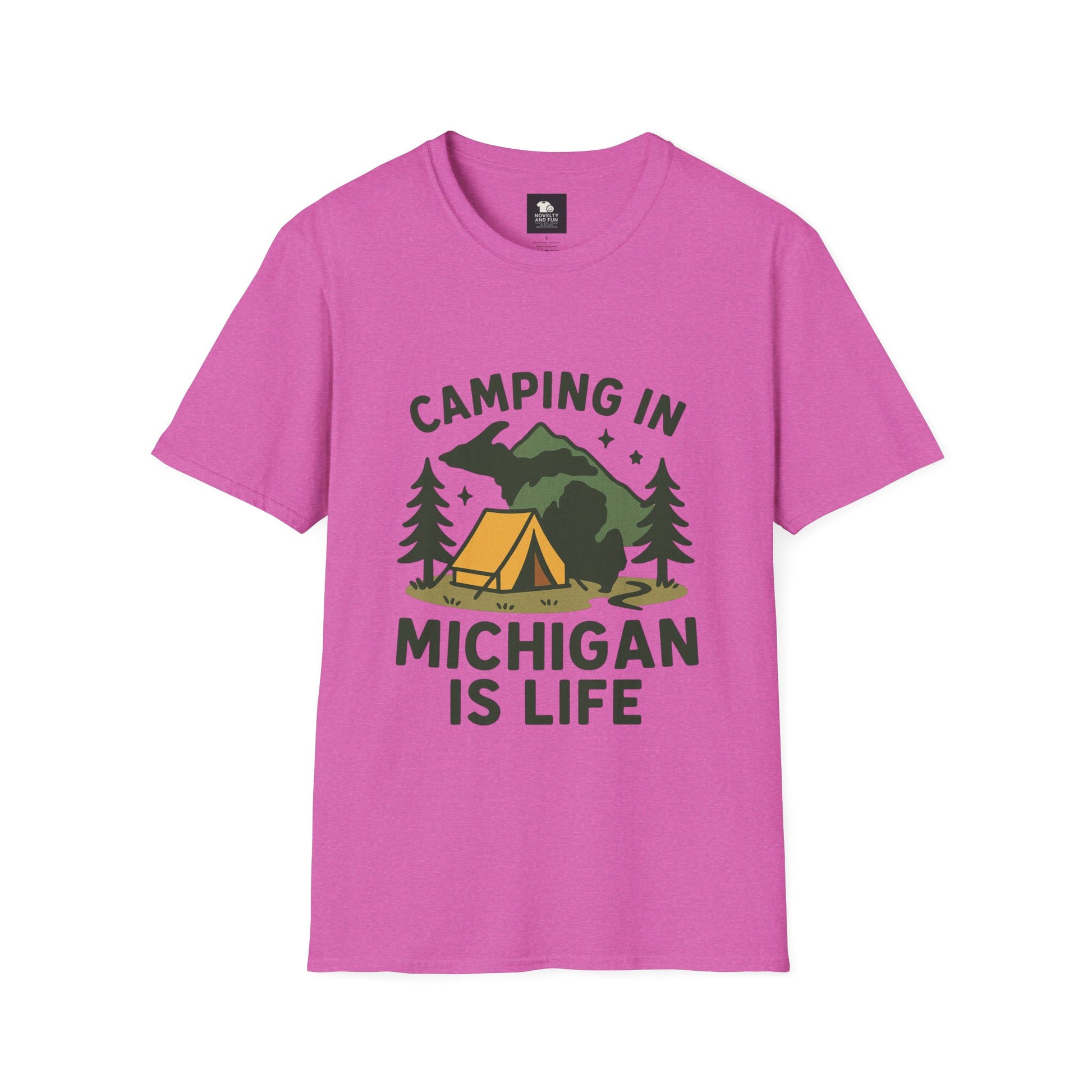 Michigan Camping Is Life T-Shirt - Outdoor Adventure Tee
