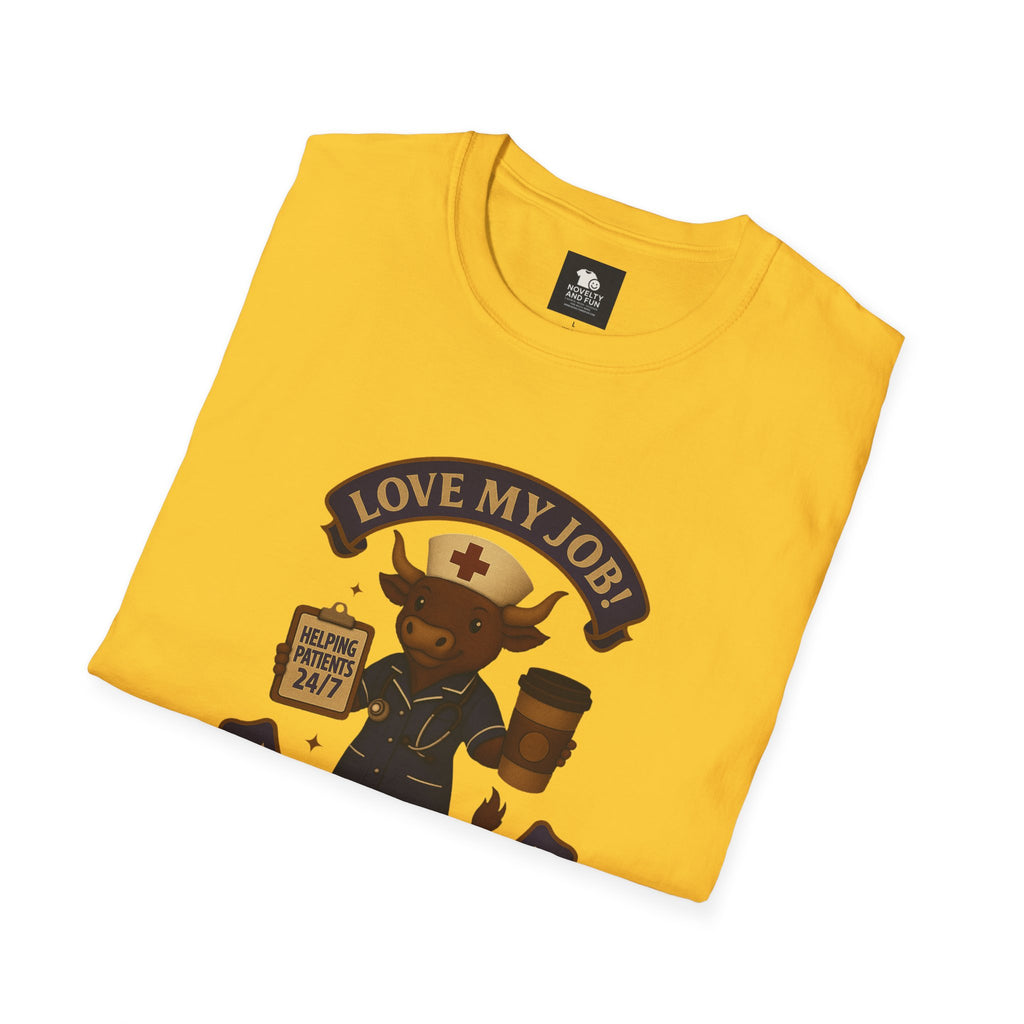 Funny Nurse Coffee Lover T-Shirt - Unisex Softstyle