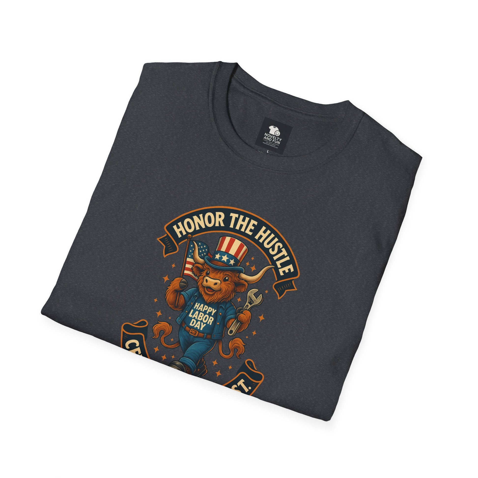 Celebrate Labor Day with Our Happy Highland Cow T-Shirt!