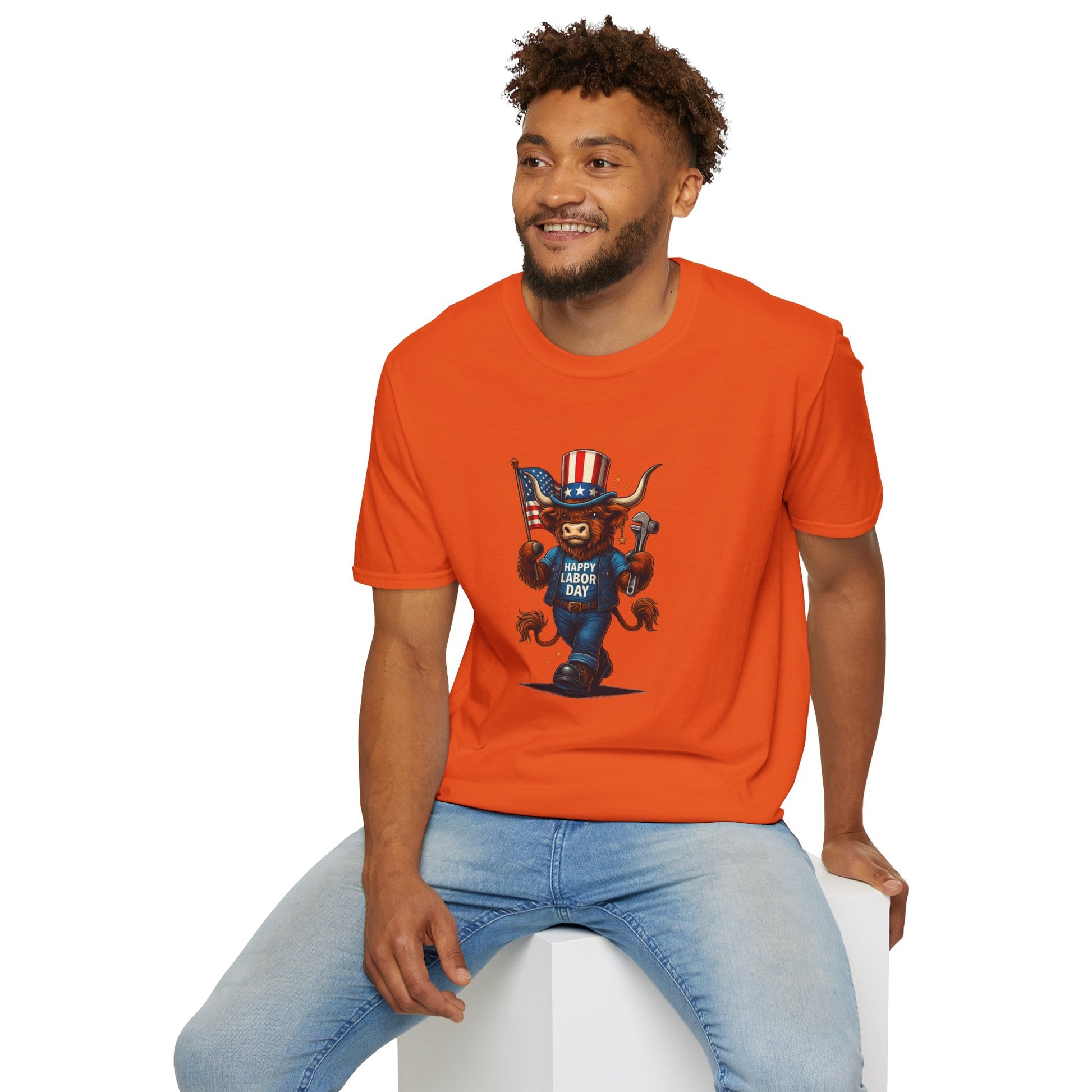 Happy Labor Day Highland Cow T-Shirt
