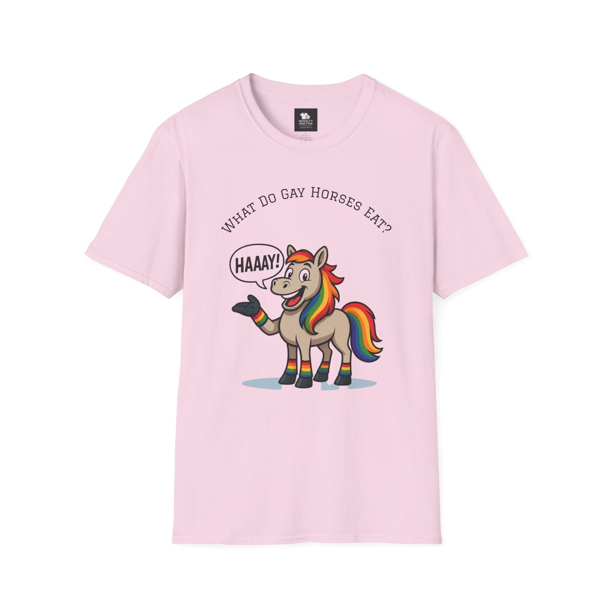 Rainbow Horse Humor T-Shirt, Gay Pride Tee, Funny Animal Shirt, LGBT Unisex