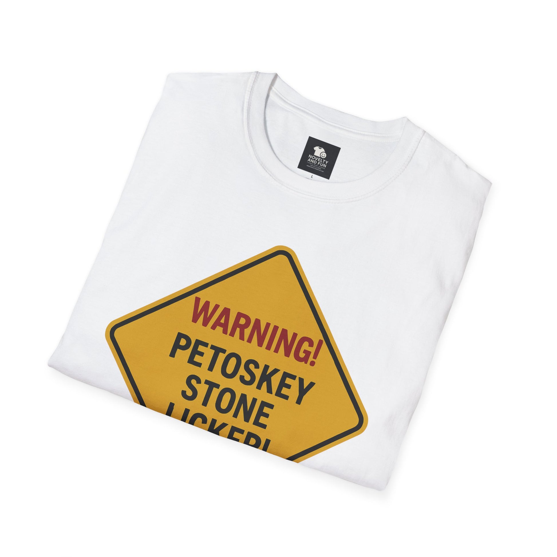 Warning! Contains Petoskey Stone Licker T-Shirt, Funny Gift, Unisex Tee, [...]