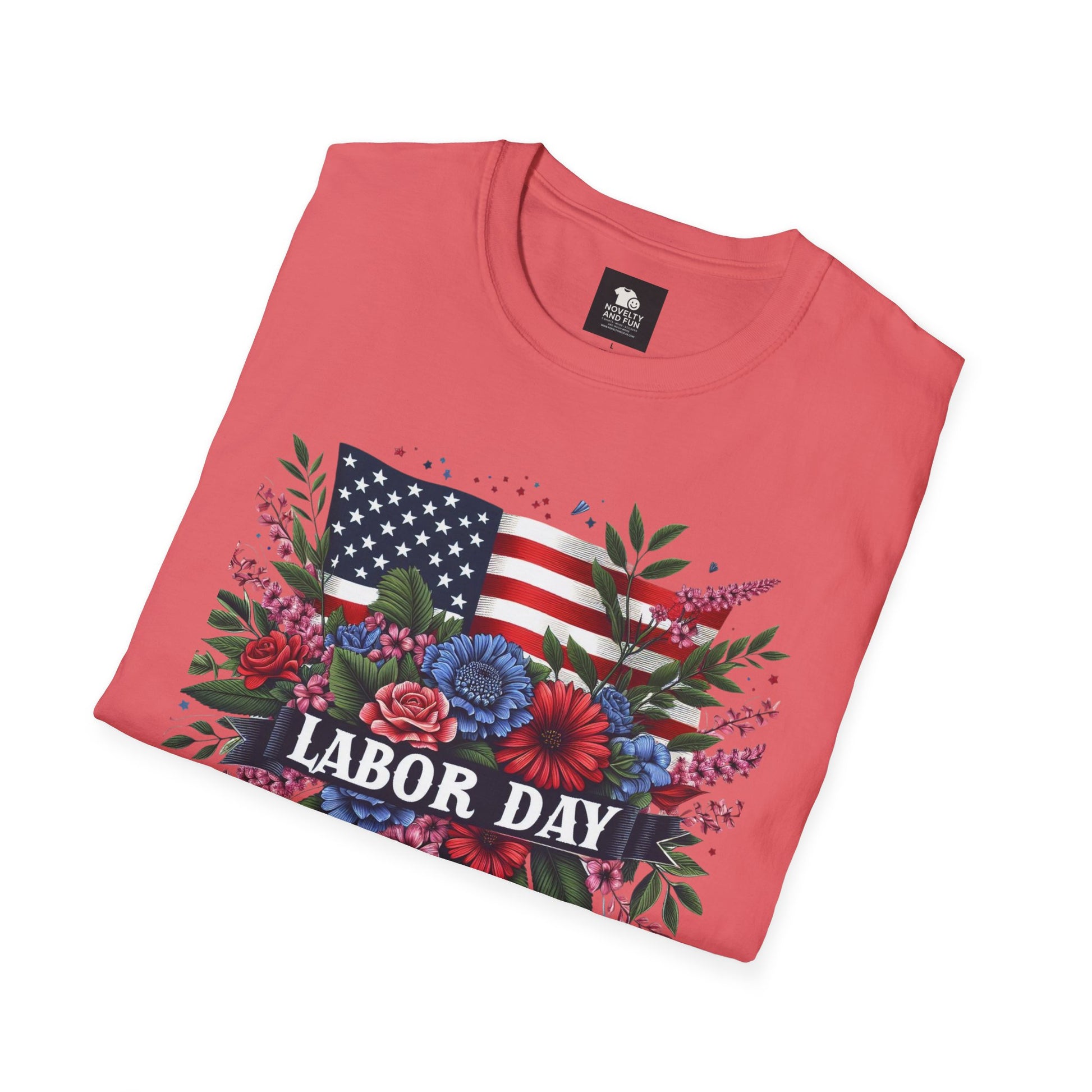 Labor Day Floral T-Shirt, Patriotic Tee