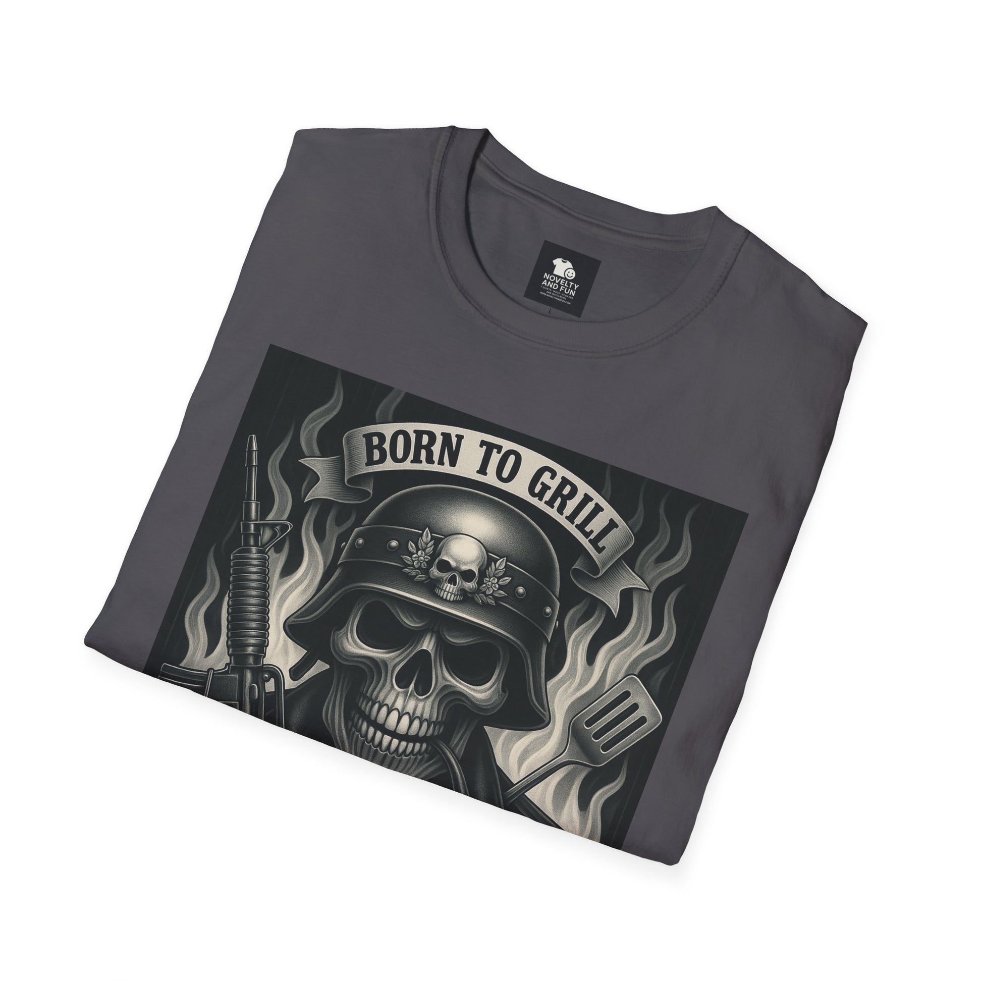 Born to Grill Dad T-Shirt, Skull Design Tee, Father's Day Gift, BBQ Lover