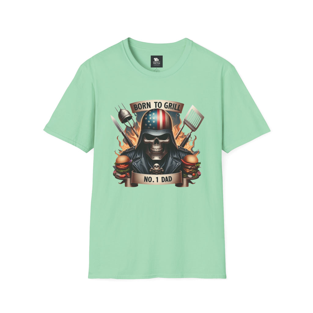 Born to Grill No. 1 Dad T-Shirt - Perfect Gift for Father's Day & BBQ Lovers