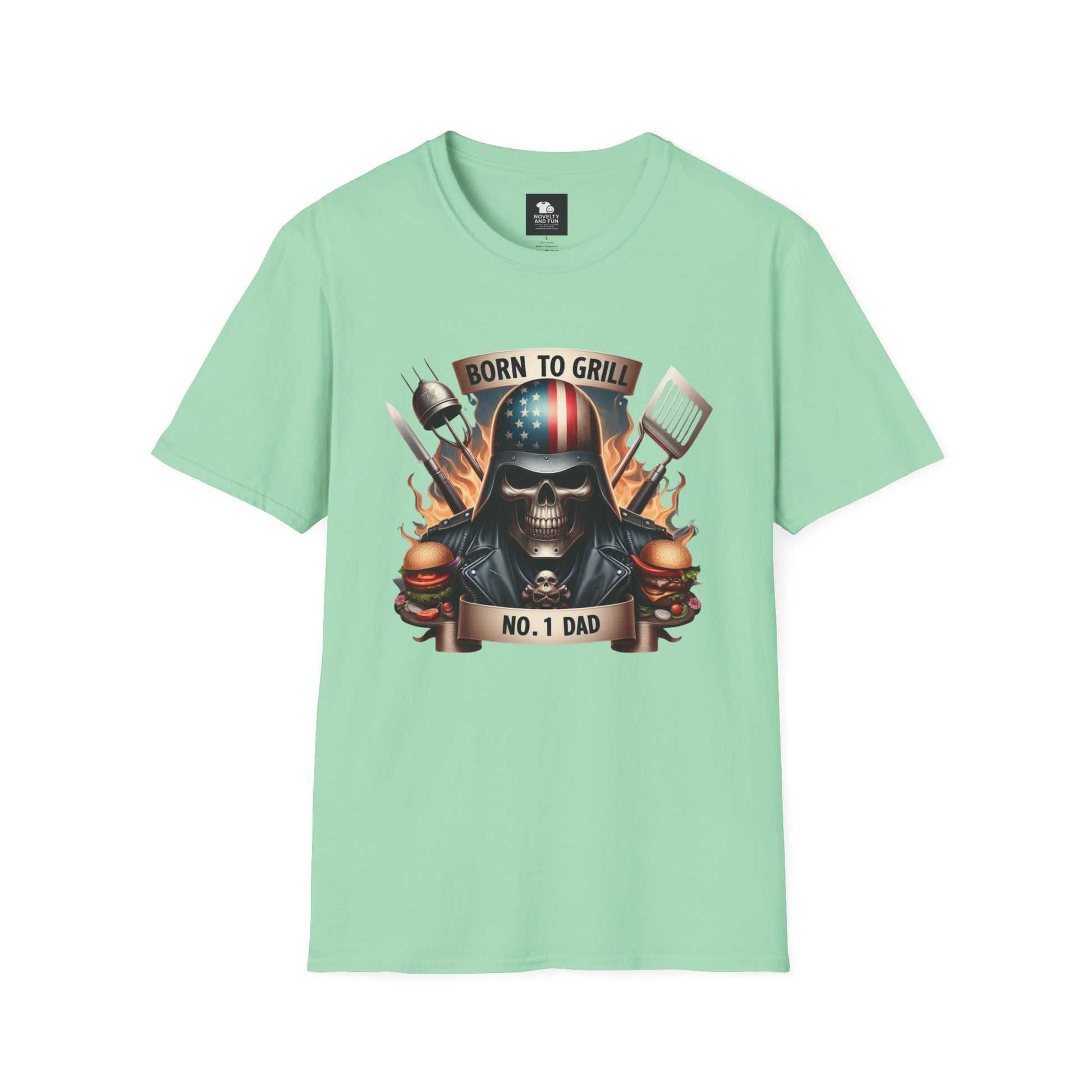 Born to Grill No. 1 Dad T-Shirt - Perfect Gift for Father's Day & BBQ Lovers