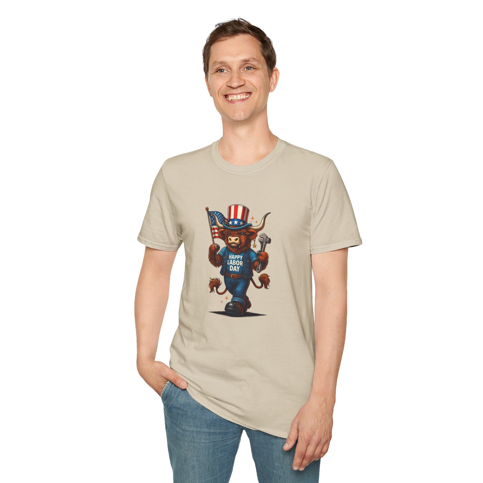 Happy Labor Day Highland Cow T-Shirt