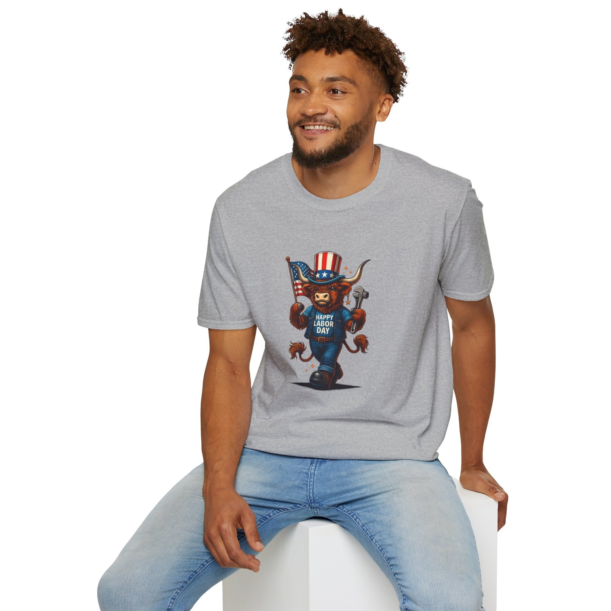 Happy Labor Day Highland Cow T-Shirt