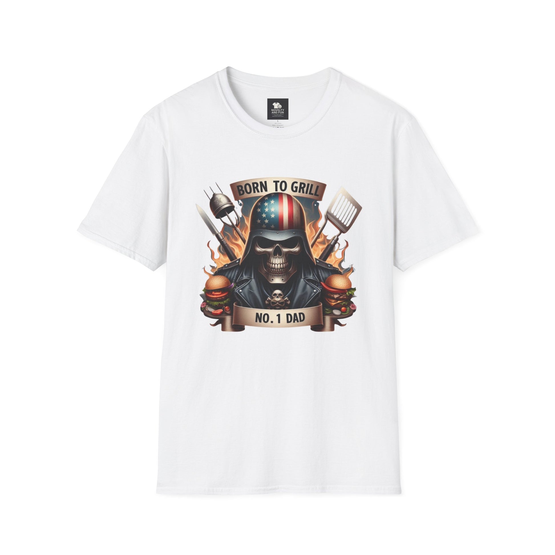 Born to Grill No. 1 Dad T-Shirt - Perfect Gift for Father's Day & BBQ Lovers
