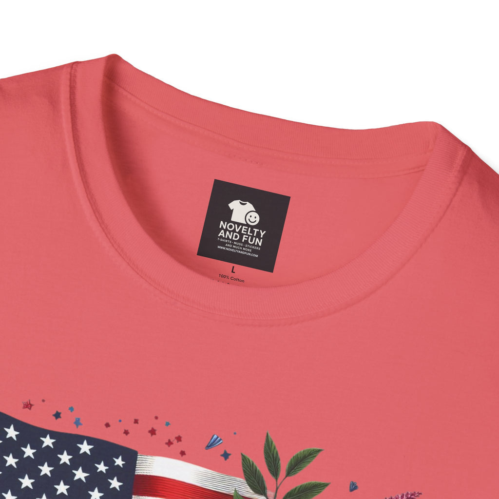Labor Day Floral T-Shirt, Patriotic Tee
