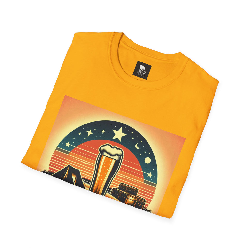 Vintage Beer Graphic Unisex T-Shirt | Retro Style Tee for Beer Lovers and Camping