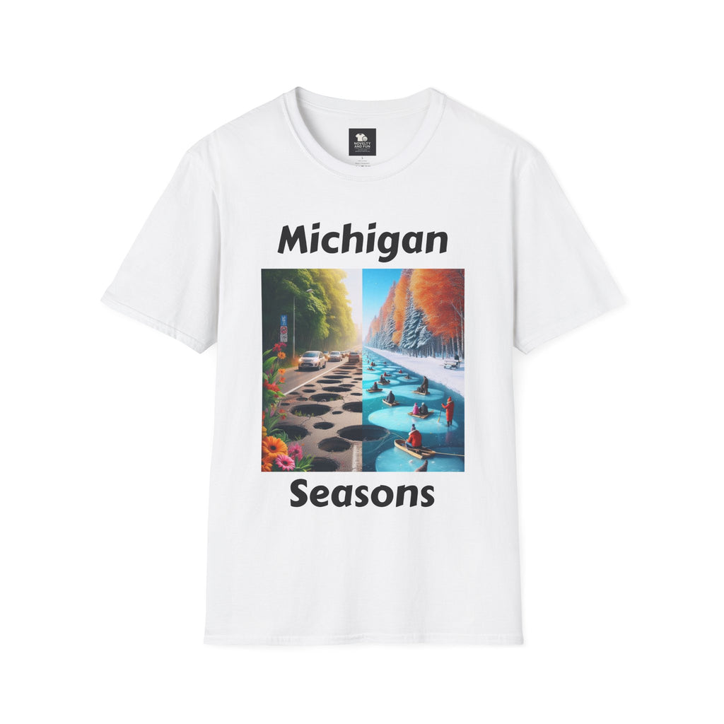 Michigan Seasons Unisex T-Shirt | Great Lakes Gift, Nature Enthusiast Apparel,
