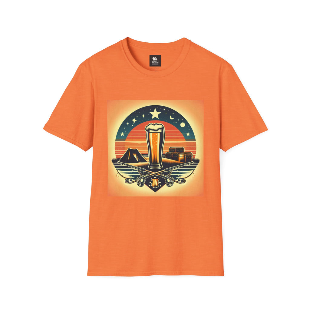 Vintage Beer Graphic Unisex T-Shirt | Retro Style Tee for Beer Lovers and Camping