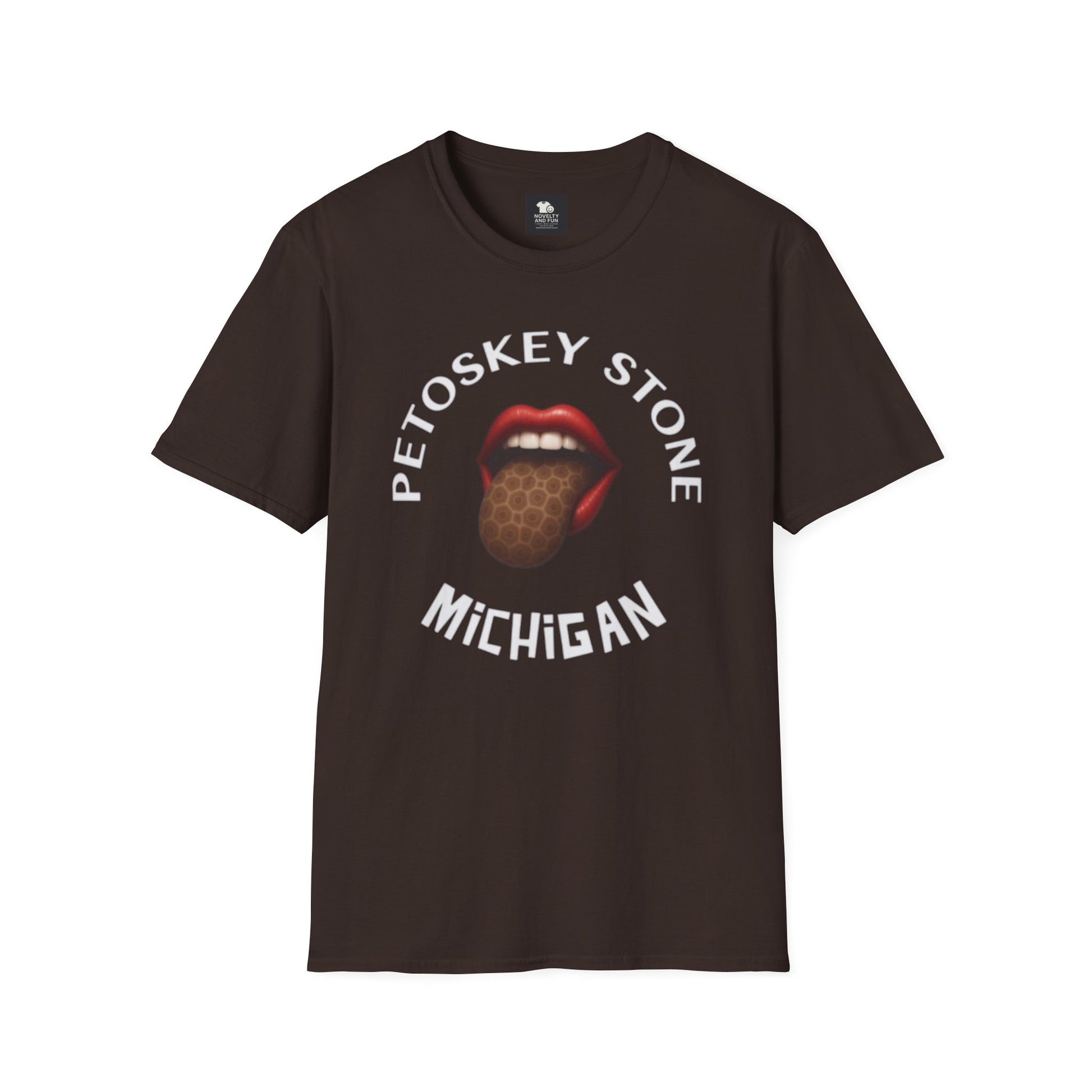 Graphic Tee with Petoskey Stone Licker! Michigan Lake Style