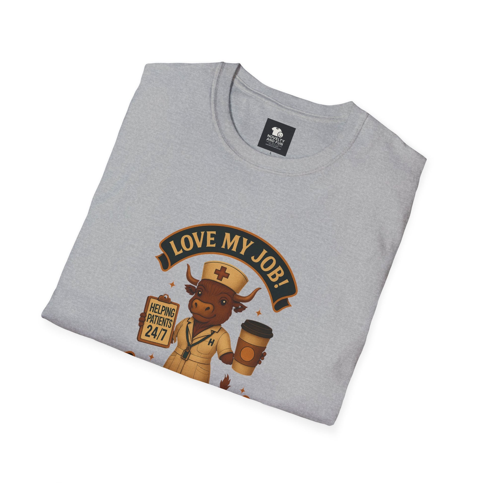 Funny HCA Highland Cow Coffee Lover Softstyle T-Shirt