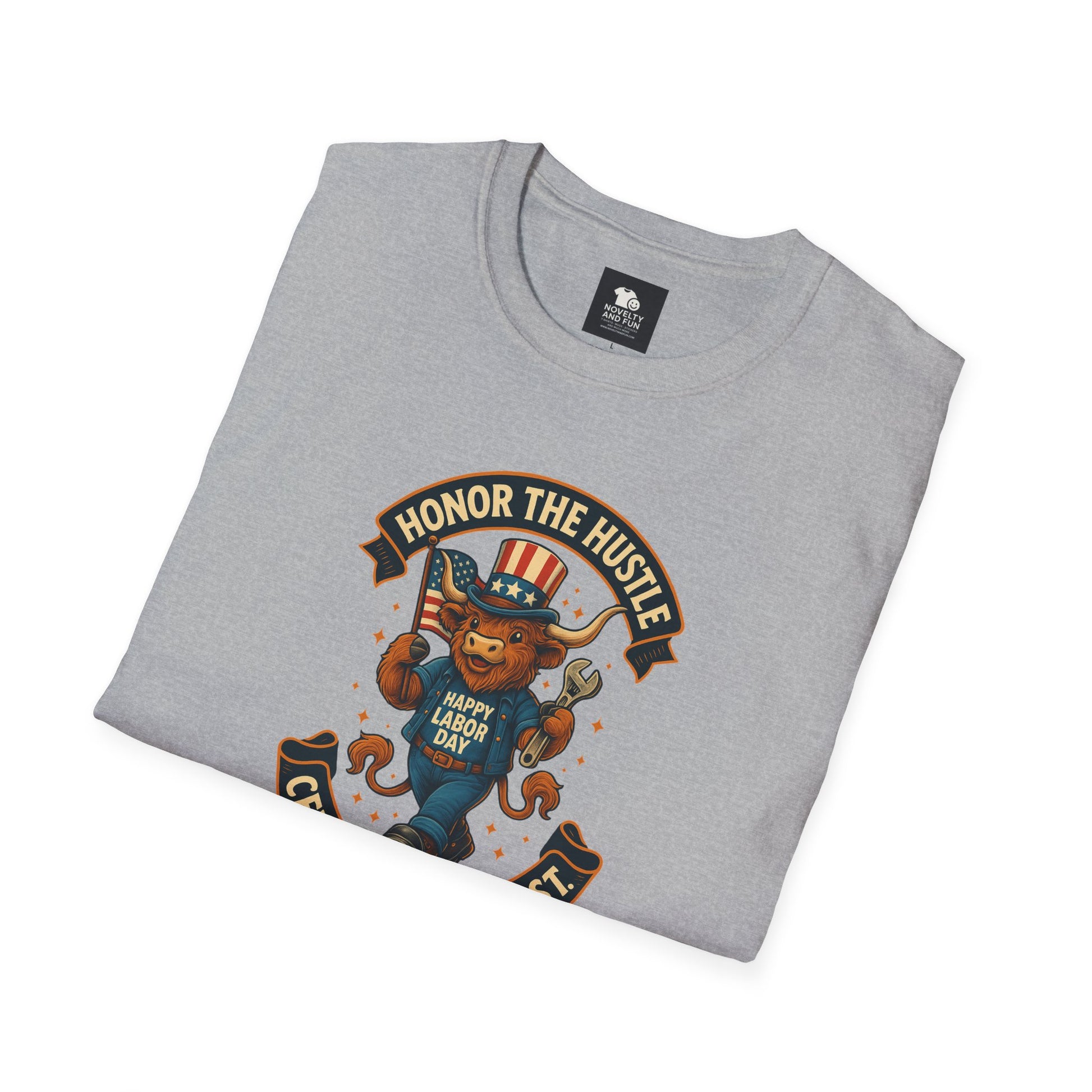 Celebrate Labor Day with Our Happy Highland Cow T-Shirt!