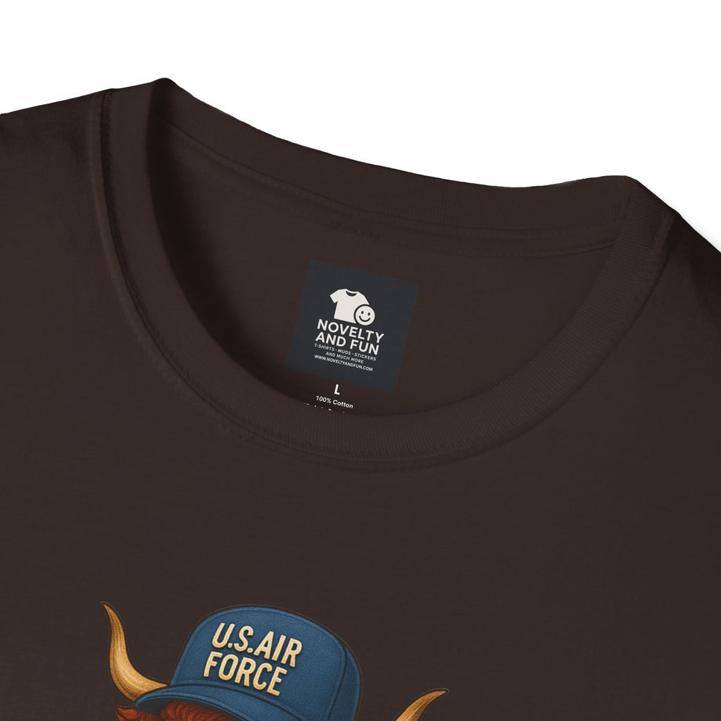 Air Force Veteran's Day Highland Cow T-Shirt