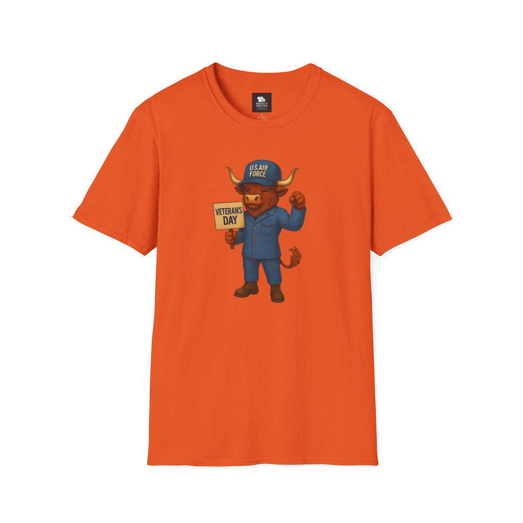 Air Force Veteran's Day Highland Cow T-Shirt
