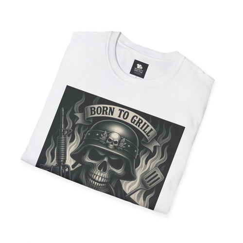 Born to Grill Dad T-Shirt, Skull Design Tee, Father's Day Gift, BBQ Lover